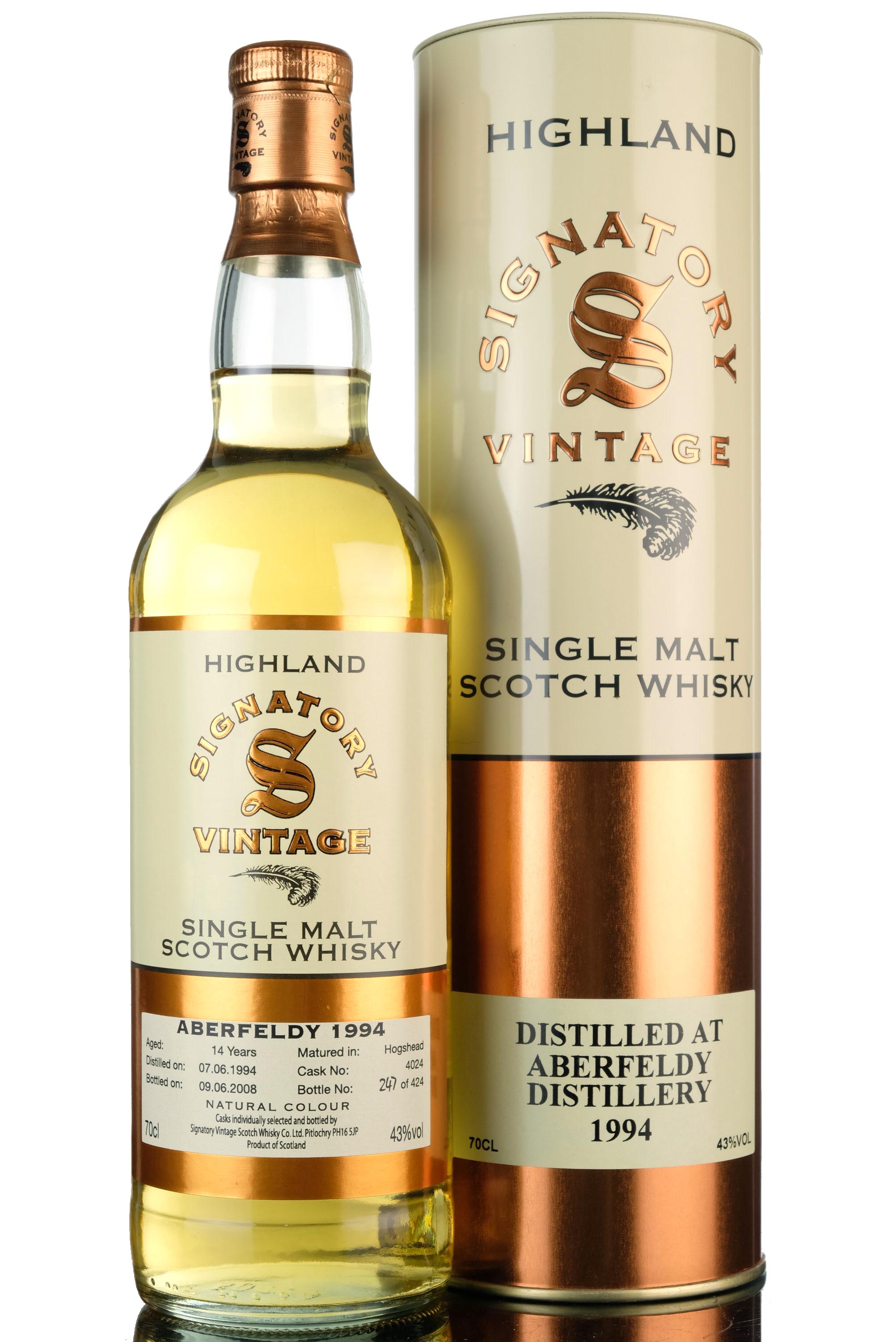 Aberfeldy 1994-2008 - 14 Year Old - Signatory Vintage - Single Cask 4024