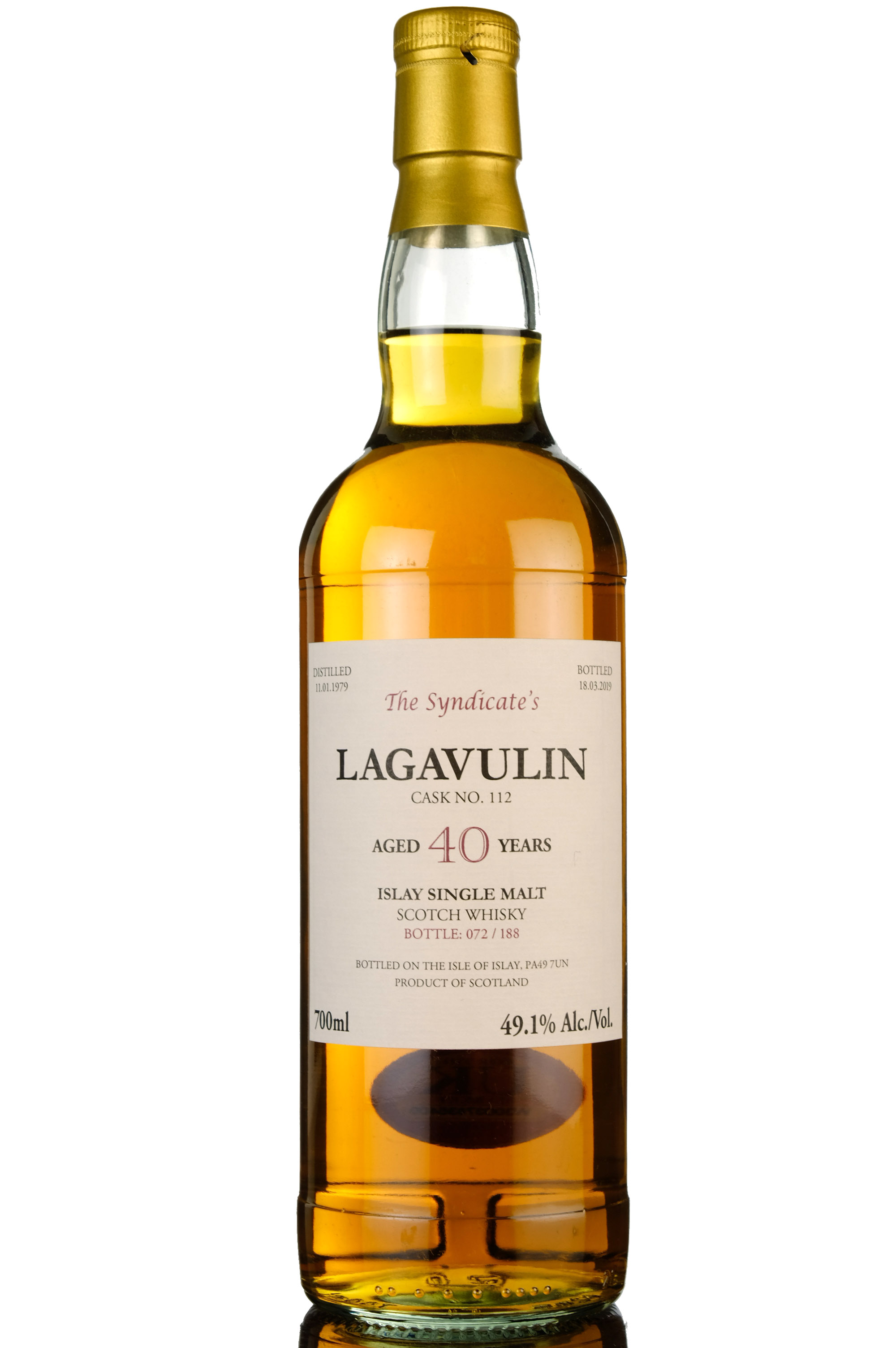 Lagavulin 1979-2019 - 40 Year Old - The Syndicate - 188 Bottles