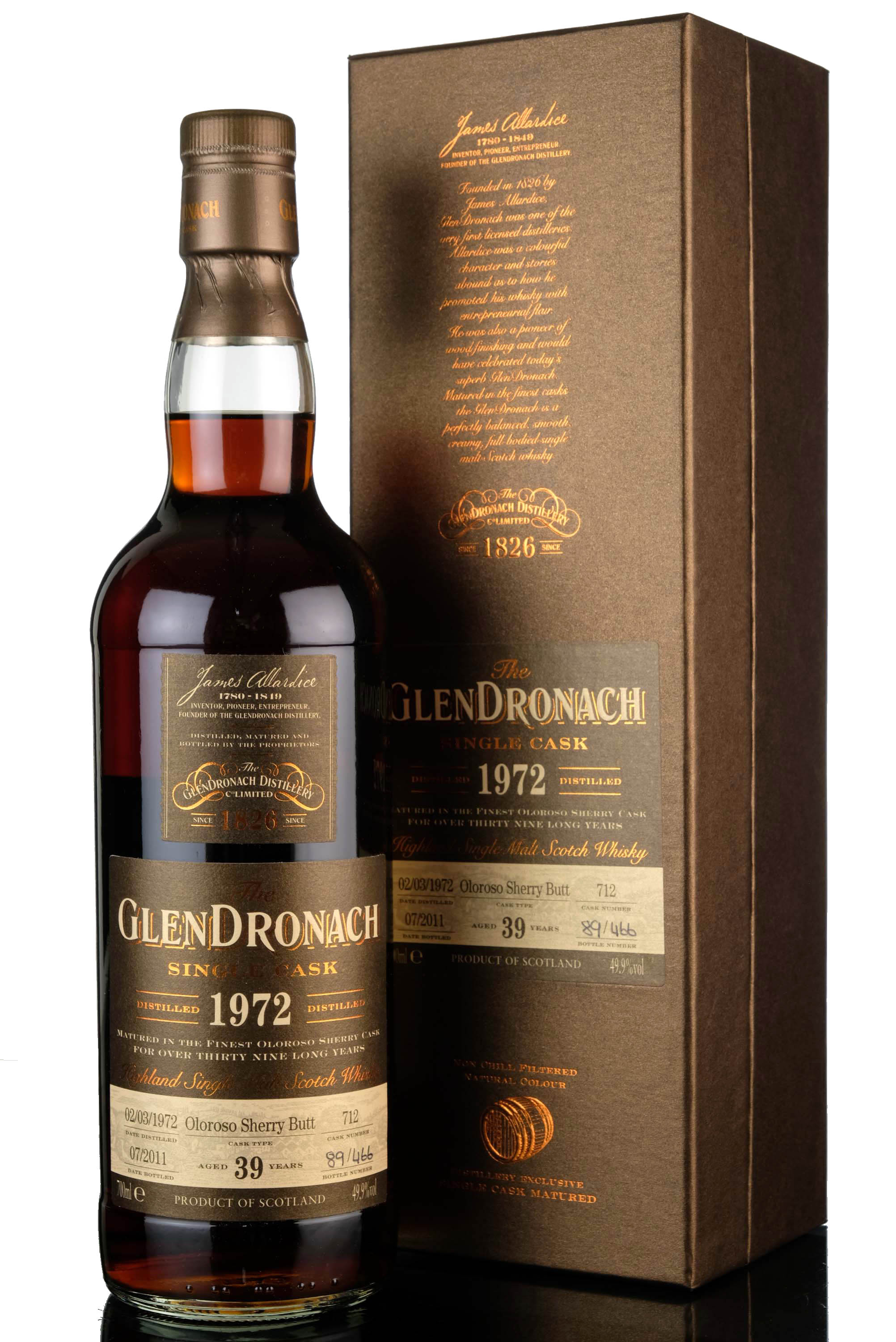 Glendronach 1972-2011 - 39 Year Old - Single Cask 712 - Batch 4