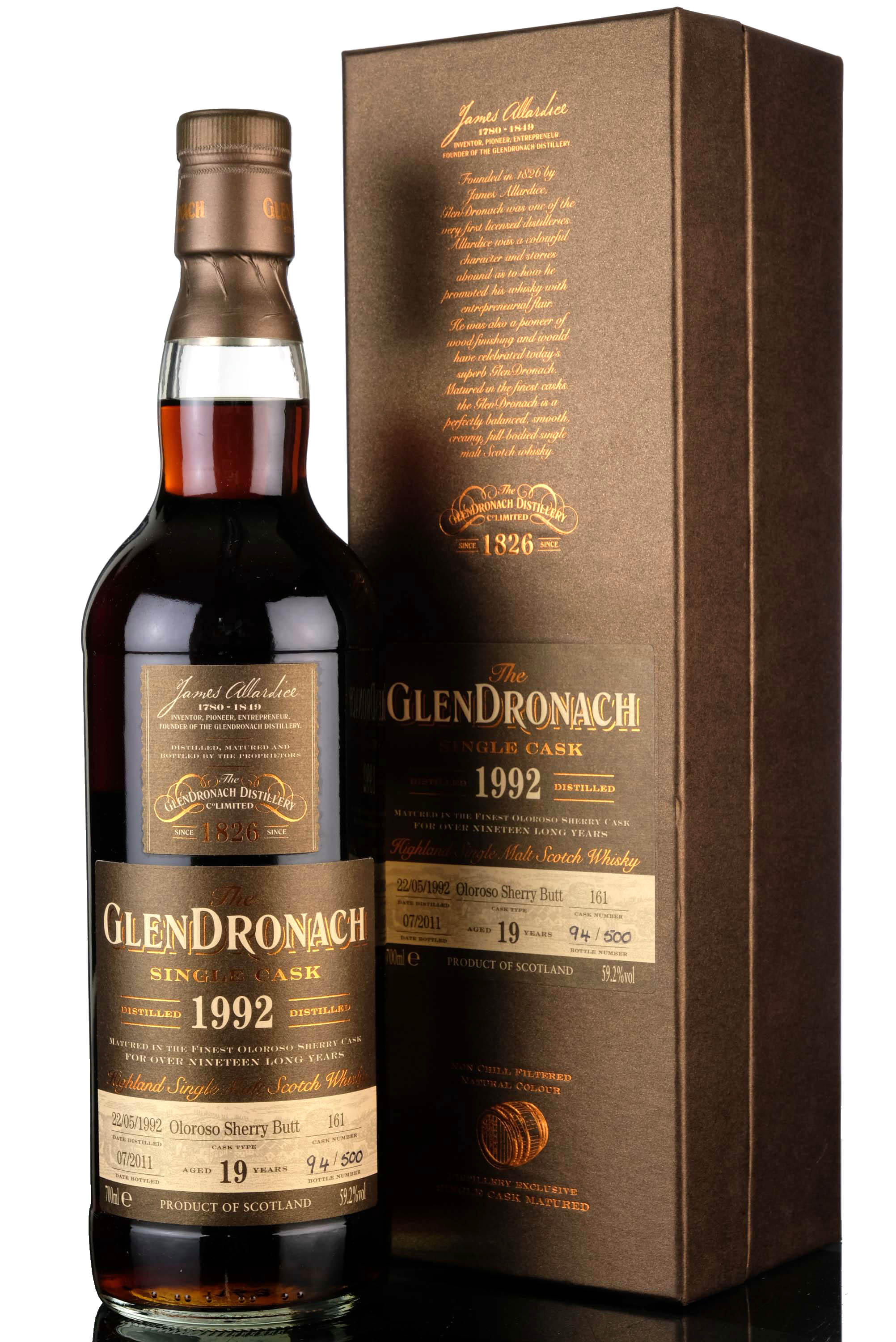 Glendronach 1992 - 2011 19 Single Cask 161 Batch 4