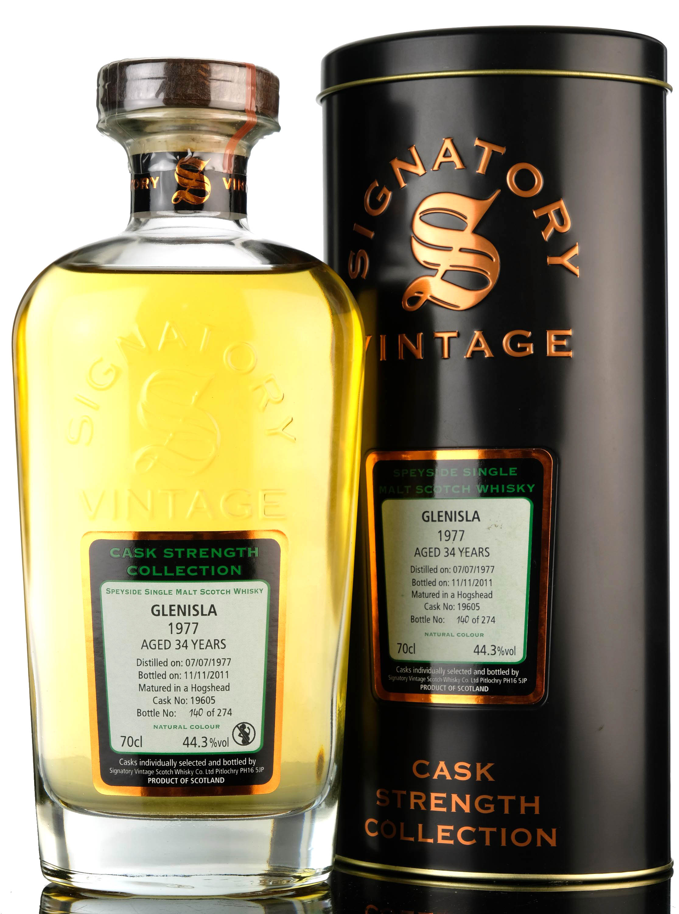 Glenisla 1977 - 2011 34 Signatory Vintage Single Cask 19605