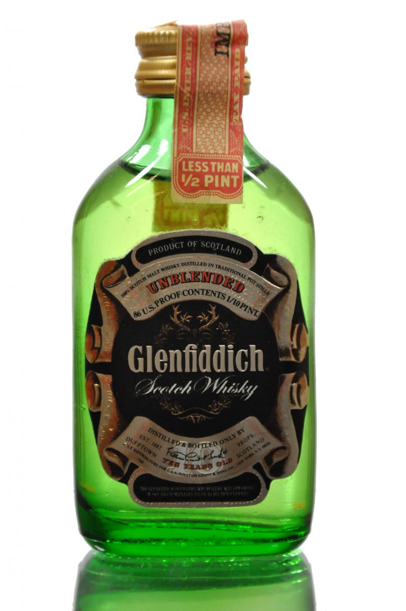 Glenfiddich 10 Year Old - 86 U.S Proof Miniature