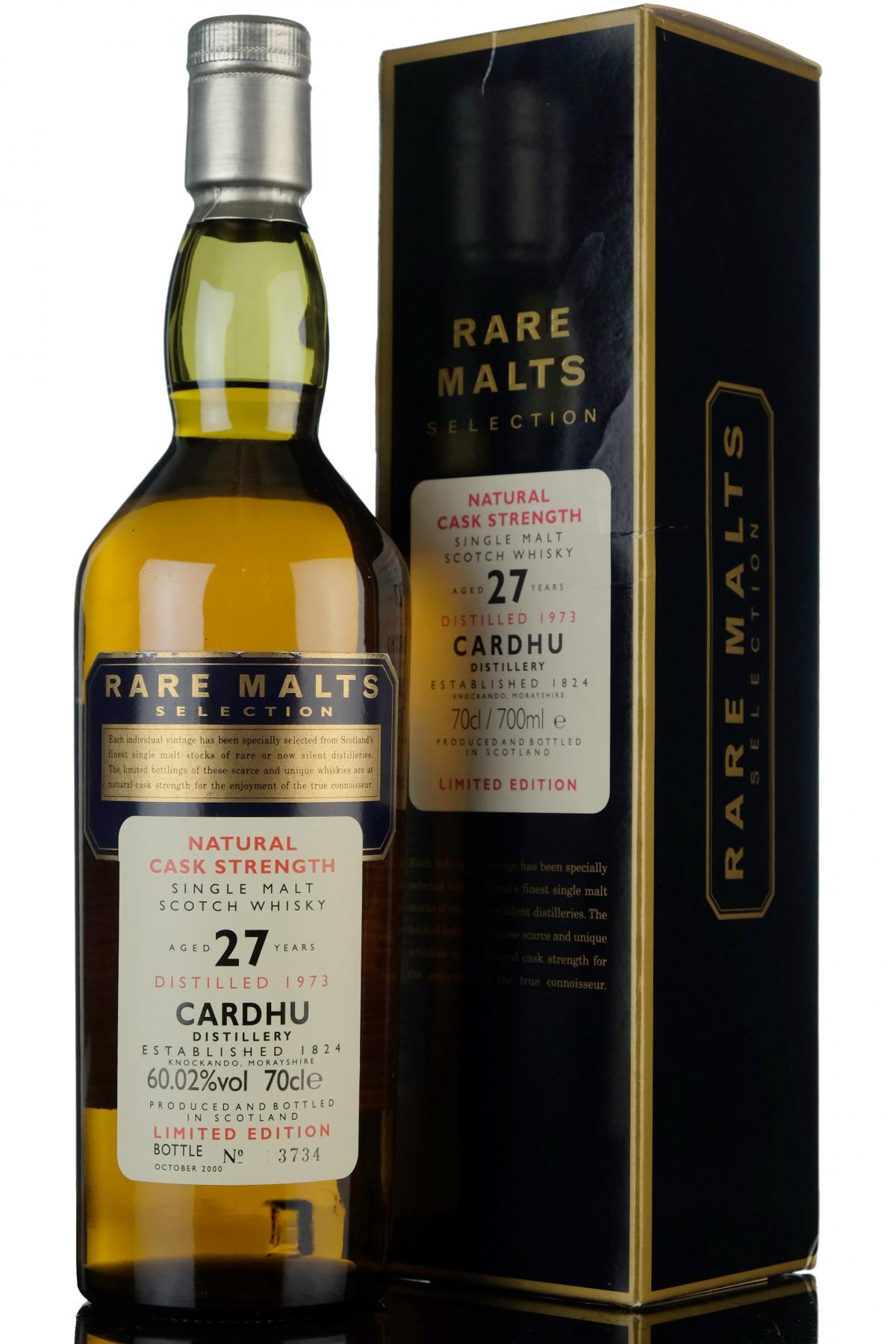 Cardhu 1973-2000 - 27 Year Old - Rare Malts 60.02%