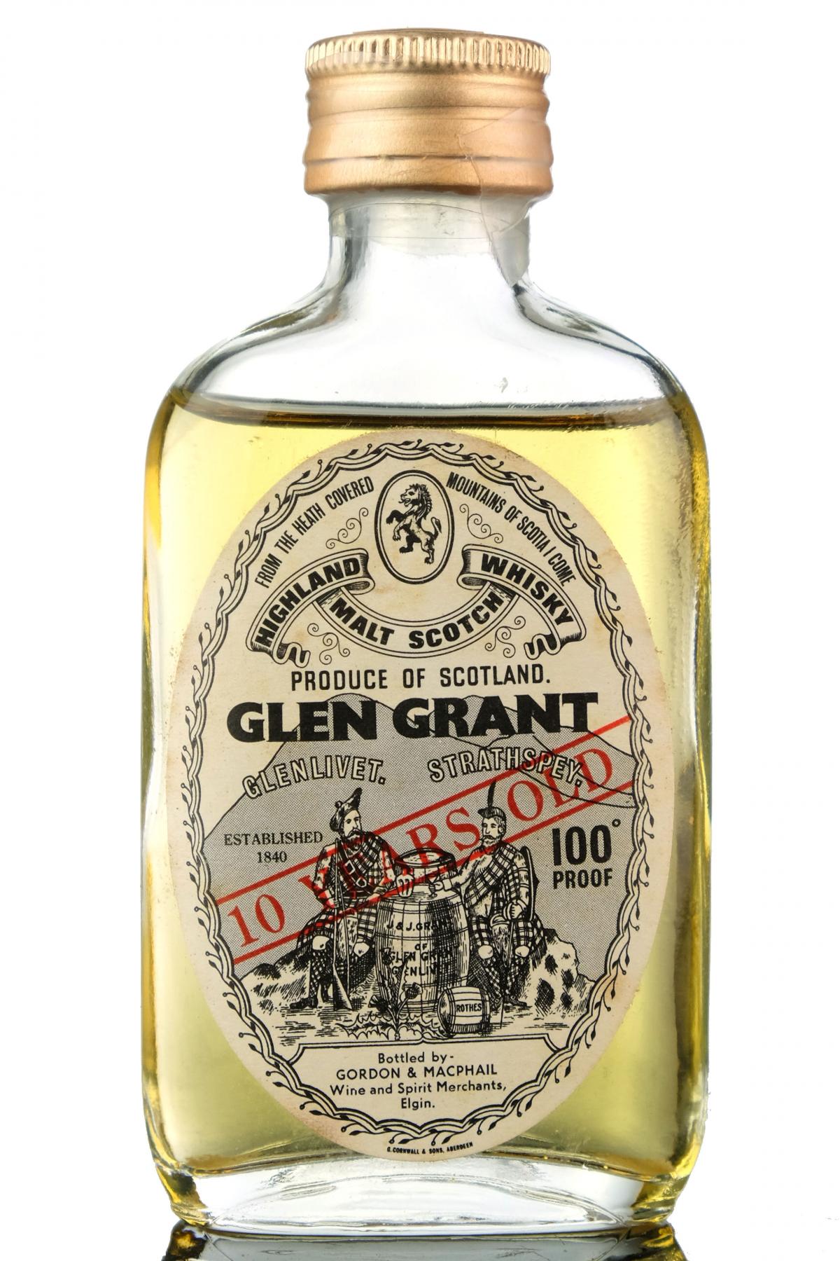 Glen Grant 10 Year Old - 100 Proof Gordon & MacPhail Miniature