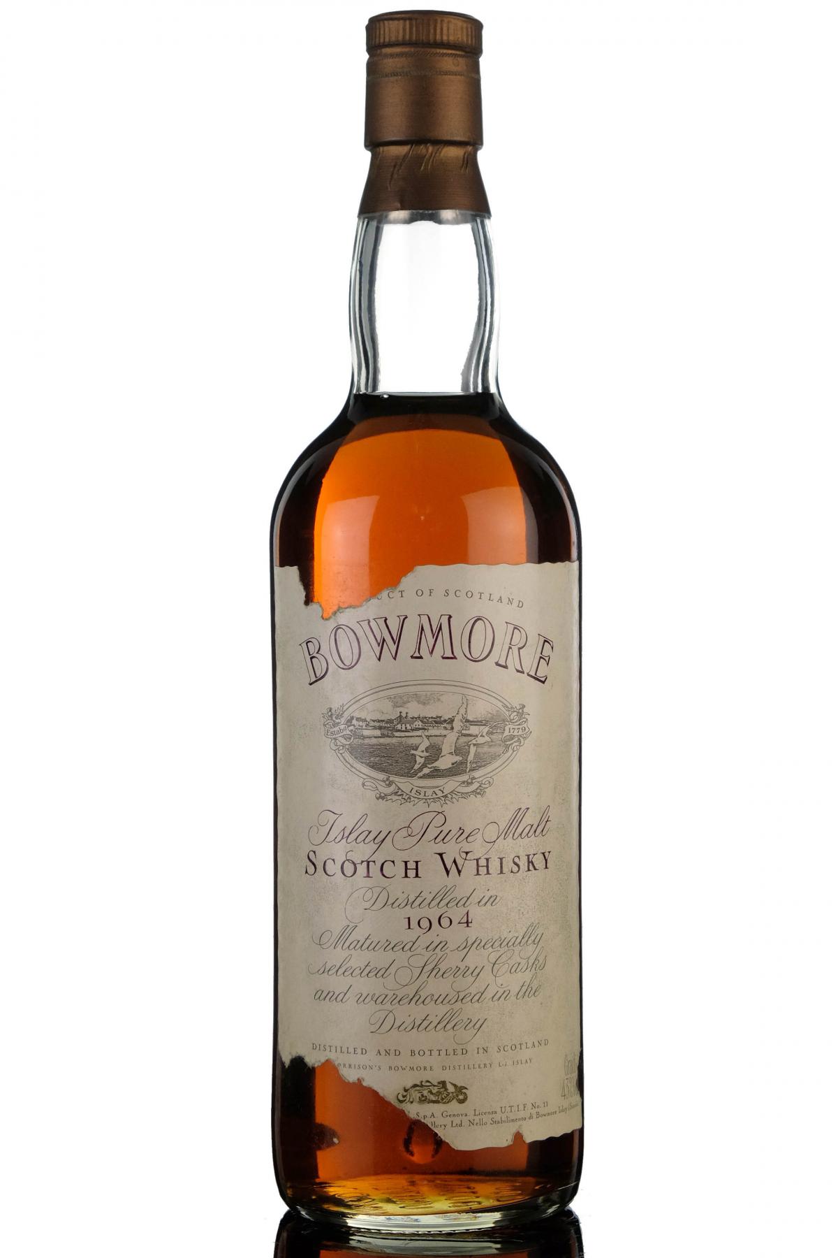 Bowmore 1964 - Sherry Cask - Vintage Label - 1980s