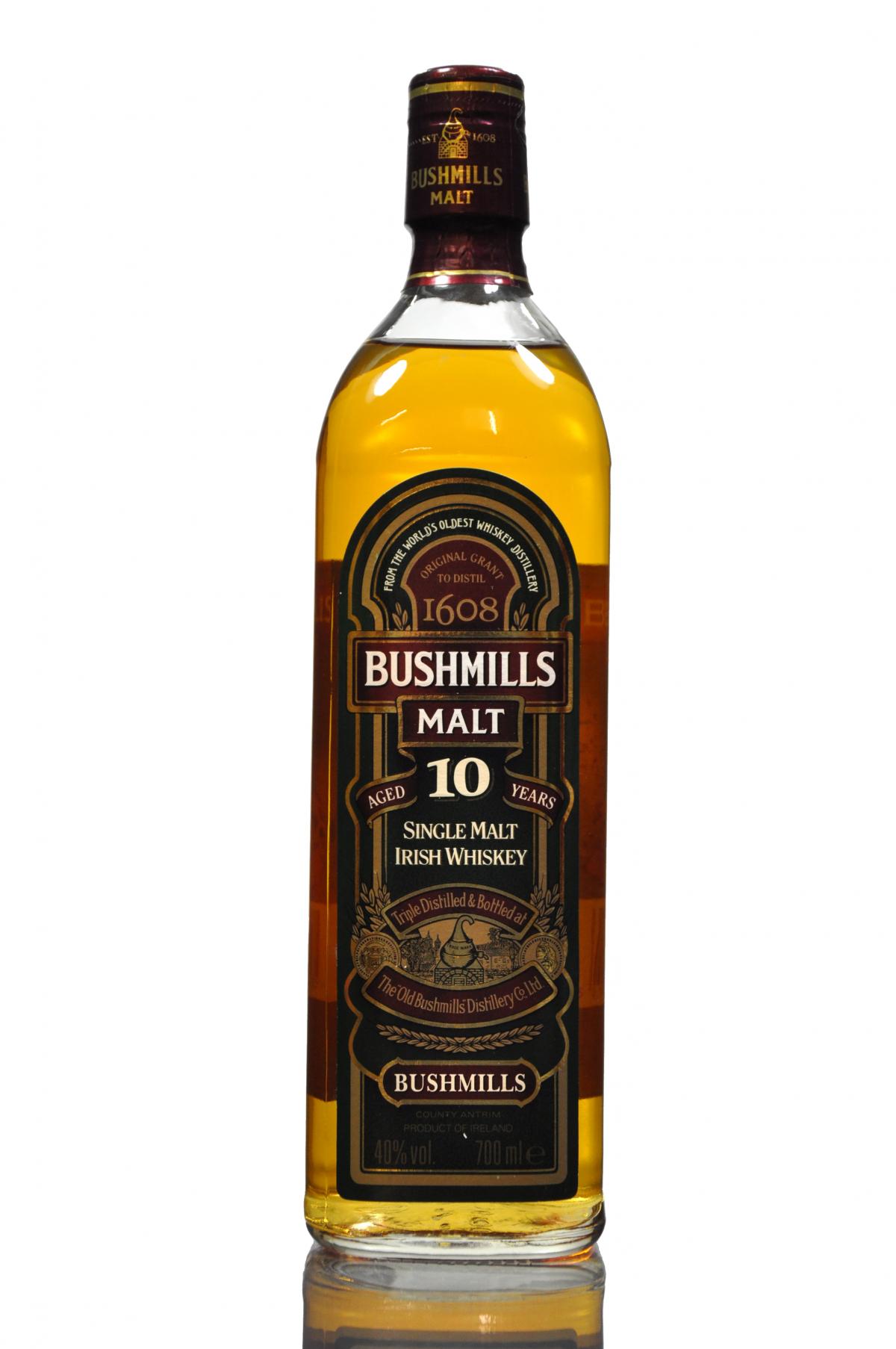 Bushmills 10 Year Old Irish Whiskey