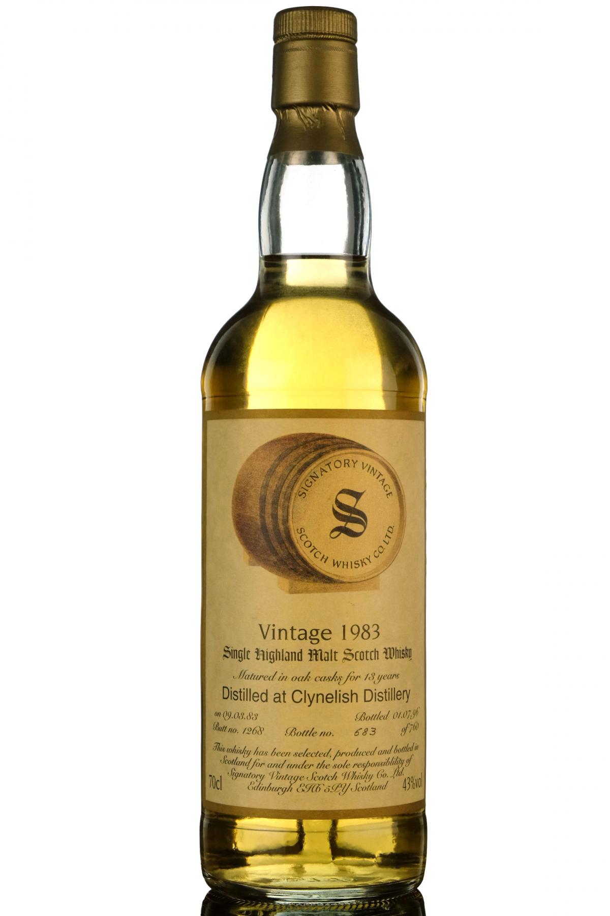 Clynelish 1983 - 1996 13 Signatory Vintage Single Cask 1268