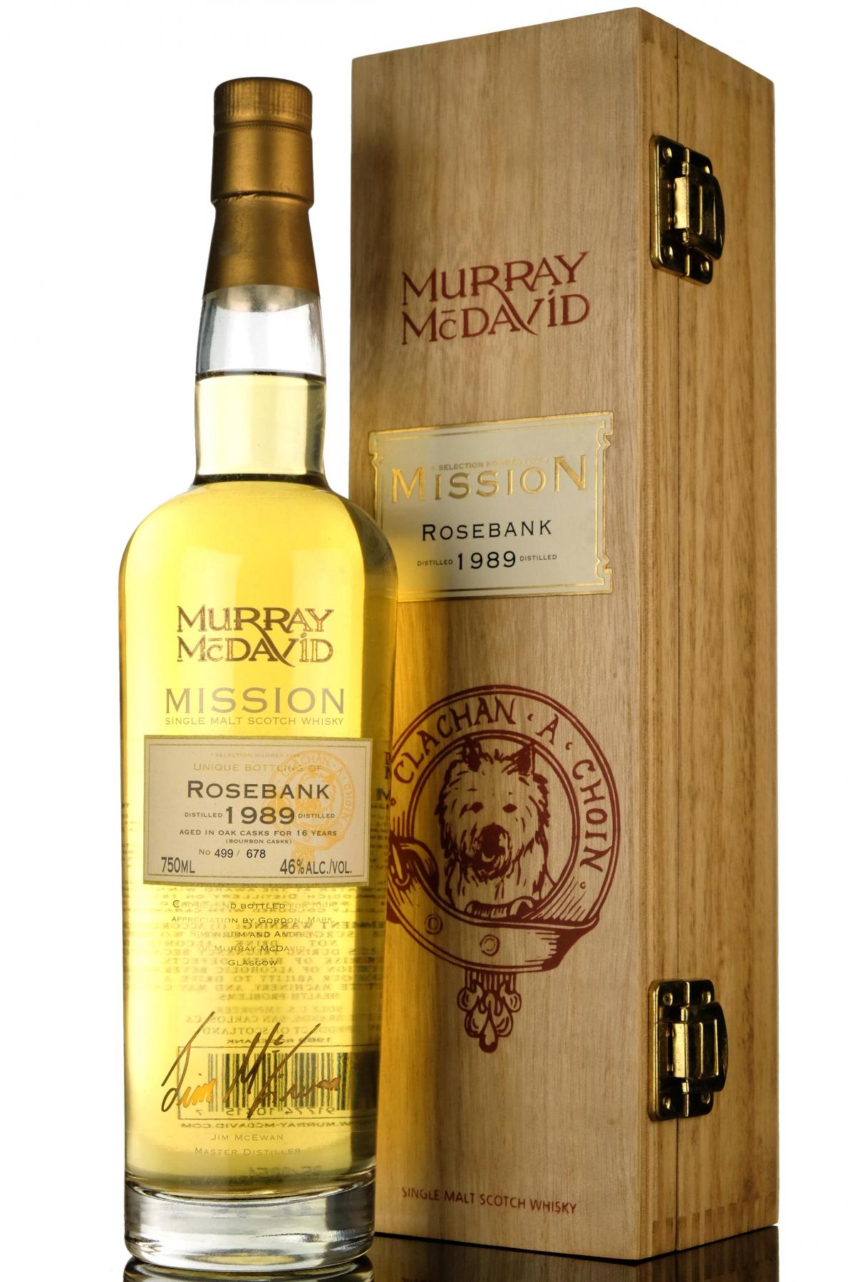 Rosebank 1989 - 16 Year Old - Murray McDavid Mission