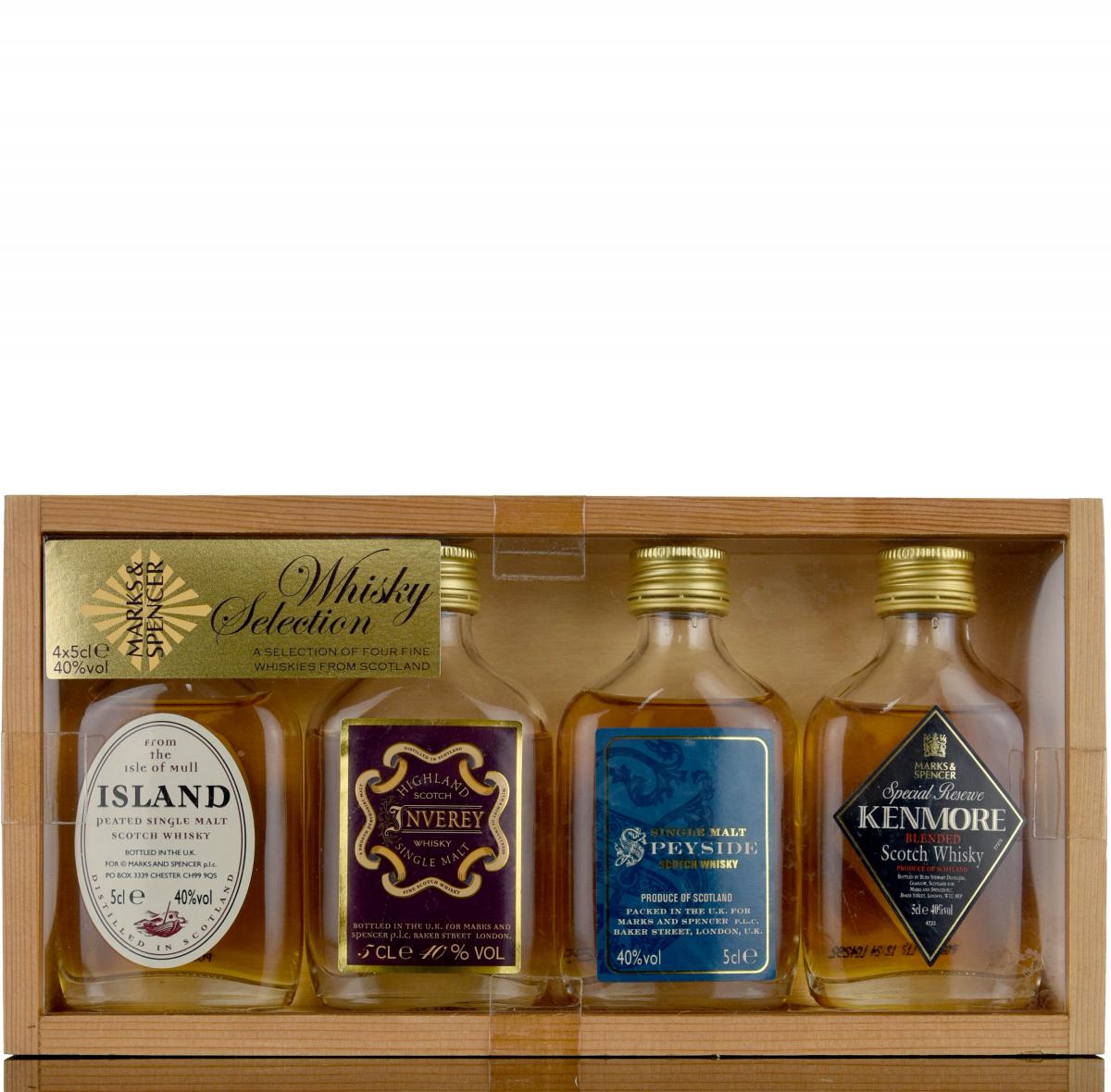 Marks & Spencers Miniature Whisky Selection