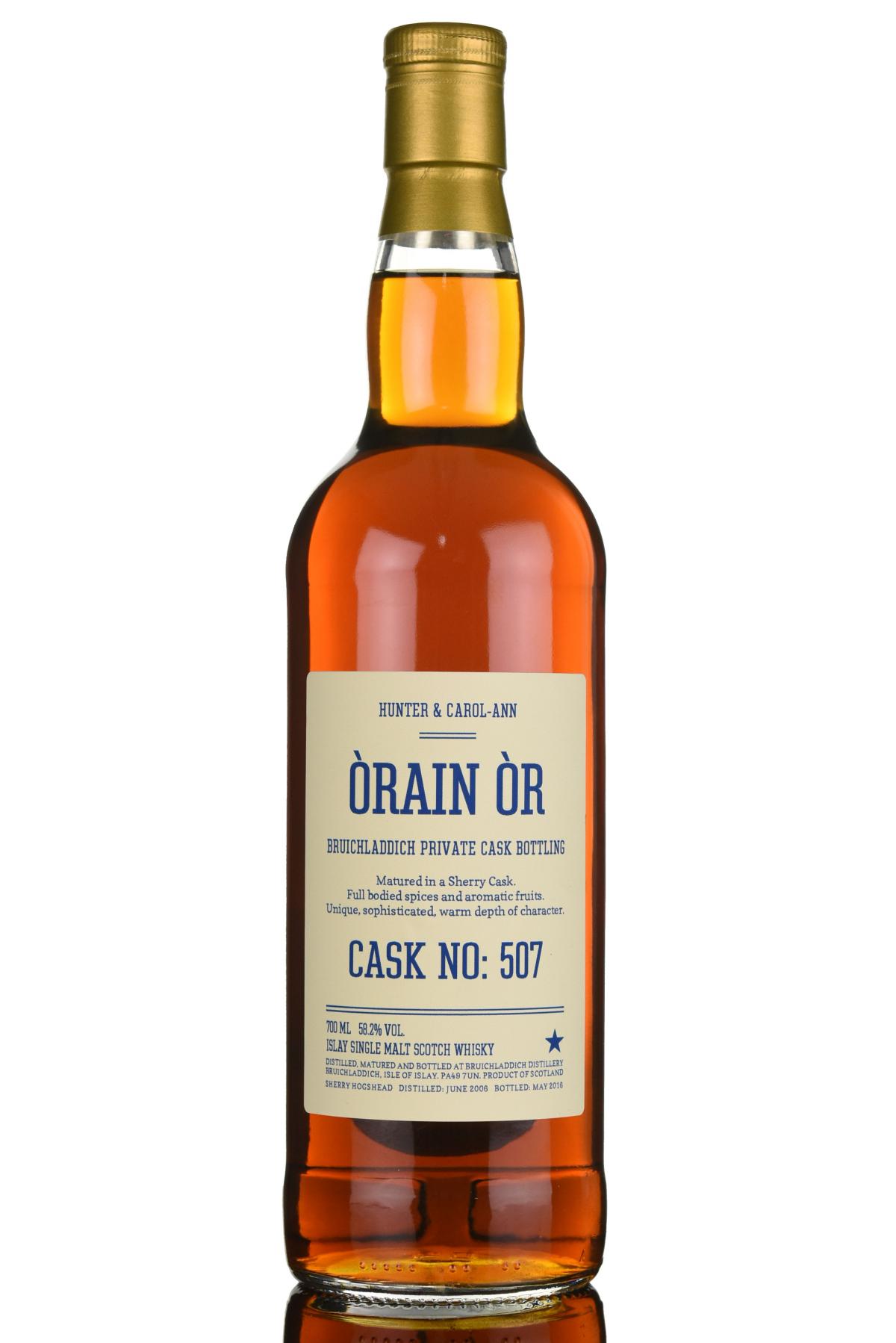 Bruichladdich 20062016 Orain Or Private Cask