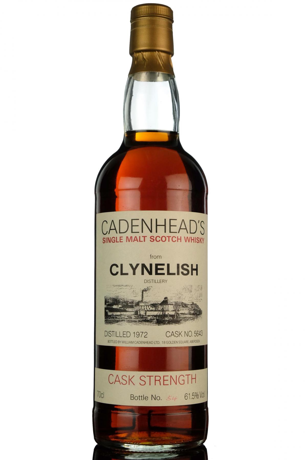 Clynelish 1972 - Cadenheads Cask Strength - Single Cask 5643