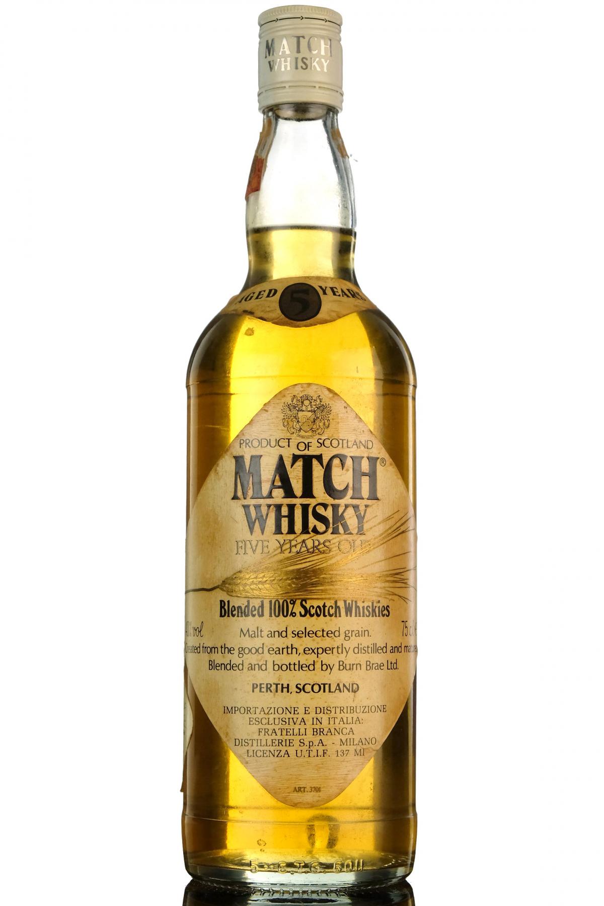 Match Whisky 5 Year Old - 1980s
