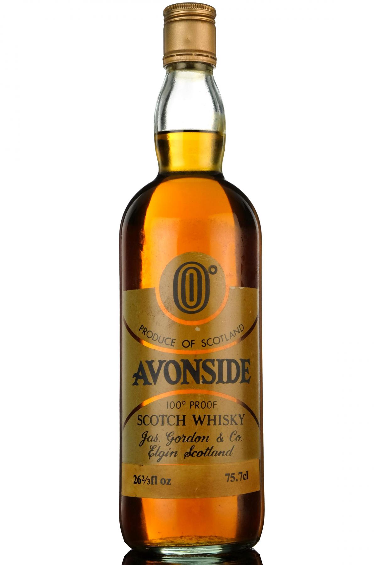 Avonside 100 Proof Jas Gordon Late 1970s
