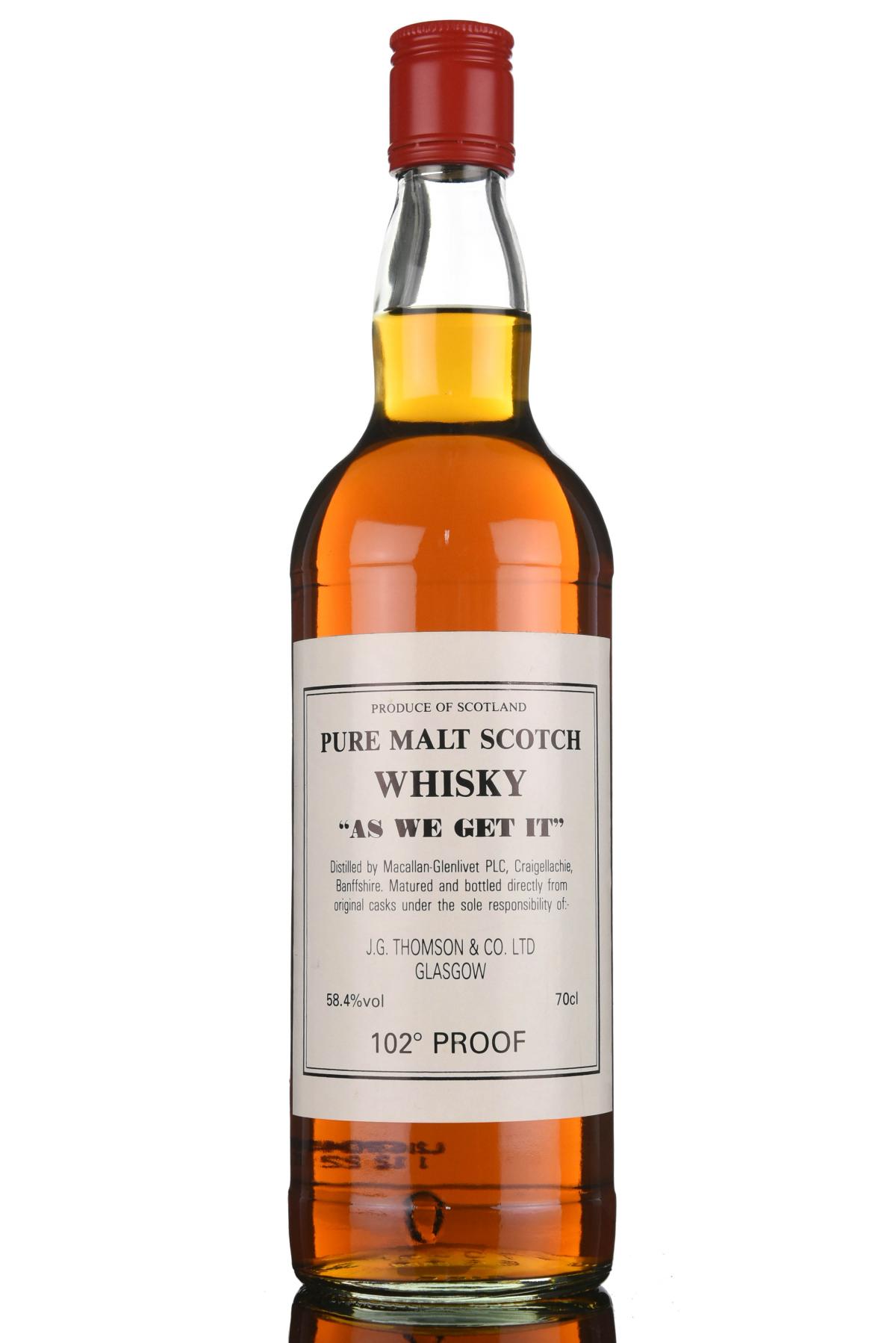Macallanglenlivet As We Get It 102 Proof 1980s