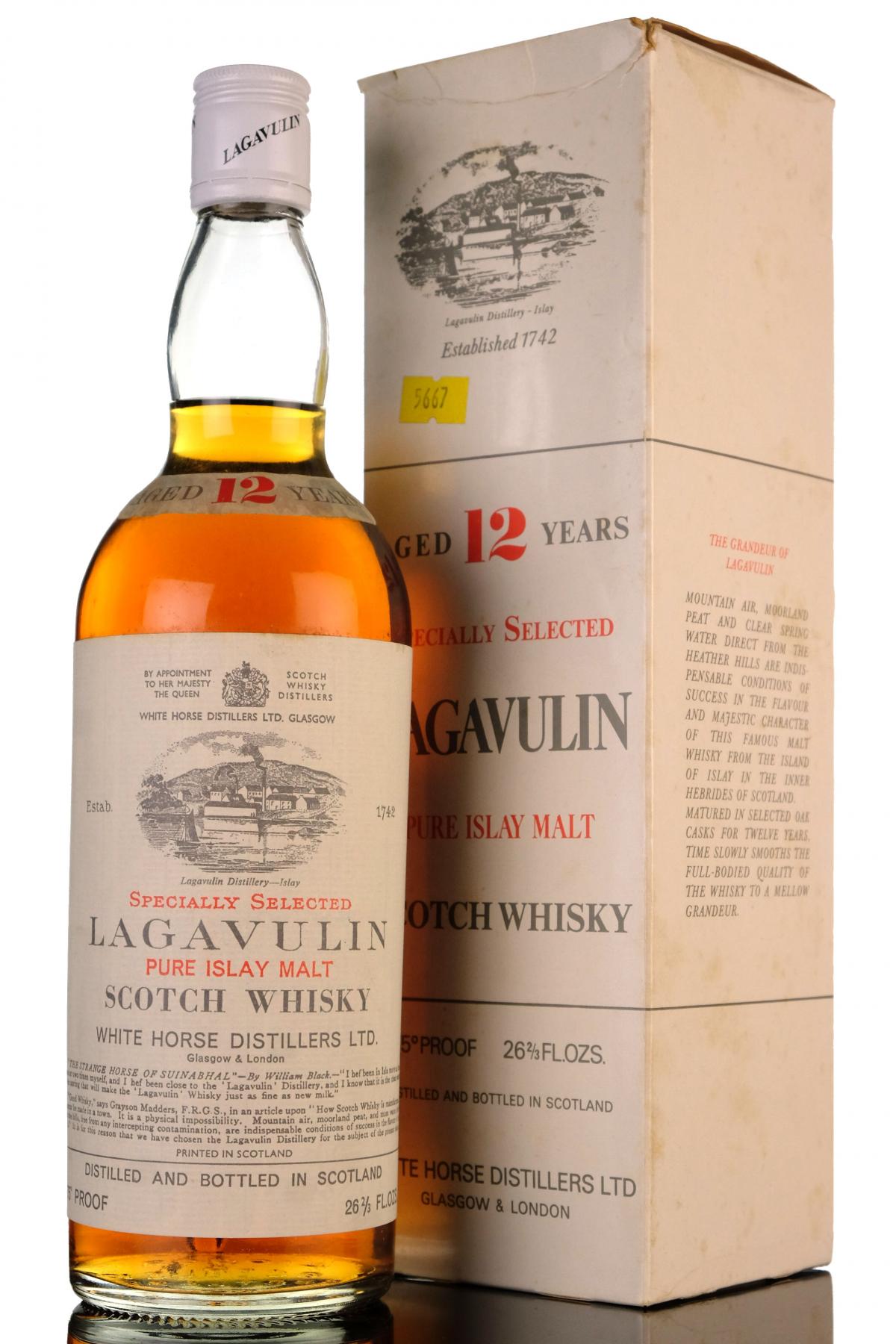 Lagavulin 12 Year Old - White Horse - Early 1970s