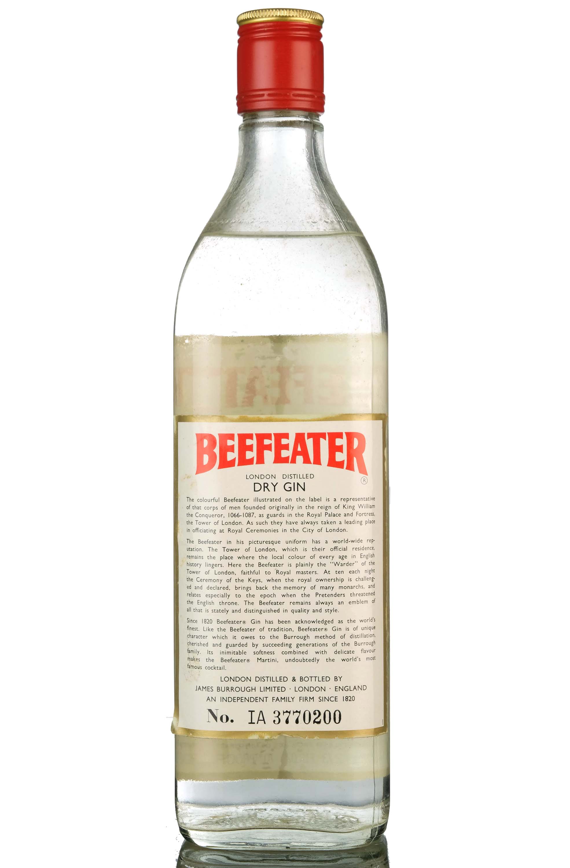 Beefeater Dry Gin - 1970s
