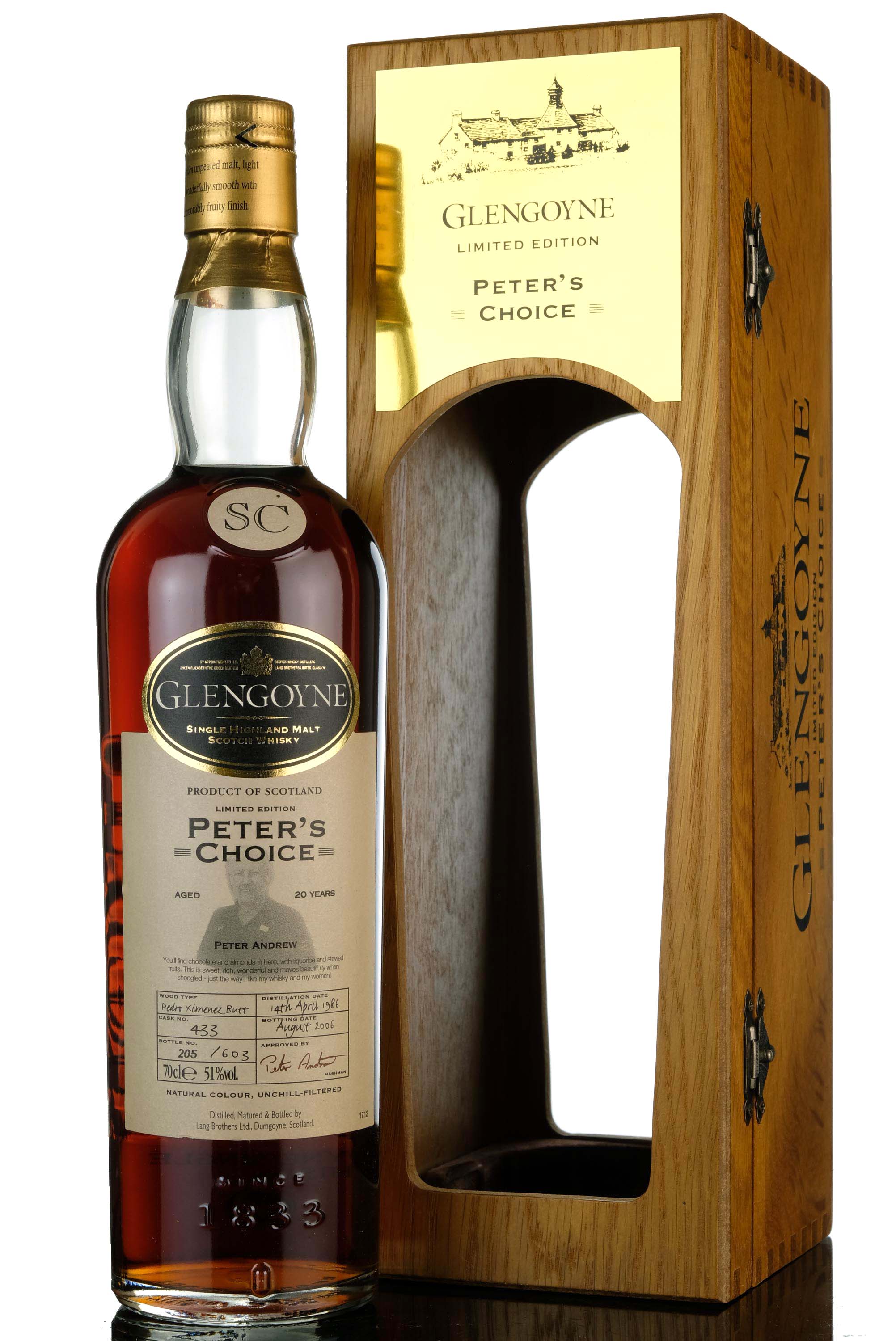 Glengoyne 1986 - 2006 20 Single Cask 433 Peters Choice