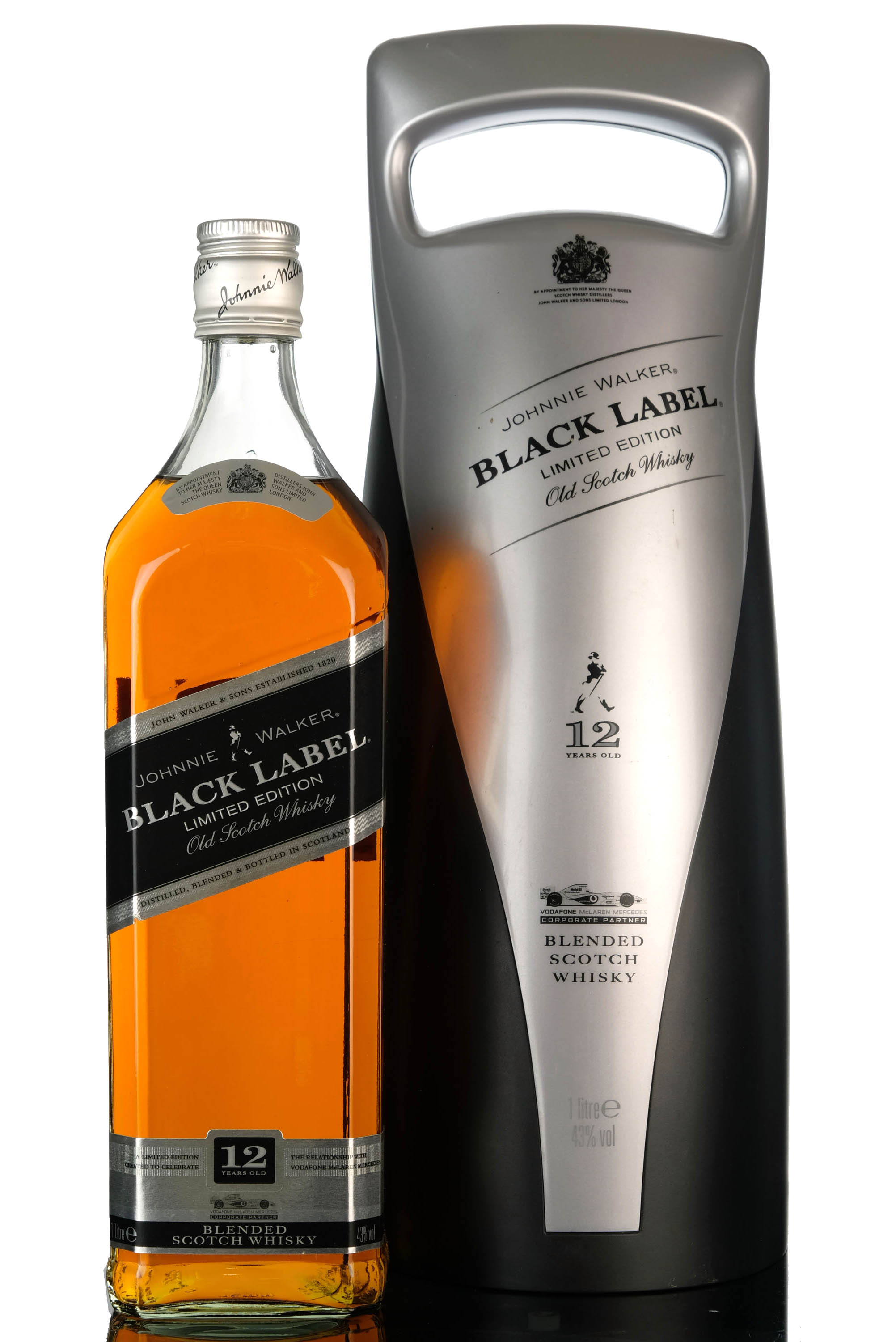 JOHNNIE WALKER BLACK LABEL - VODAFONE MCLAREN MERCEDES CORPORATE PARTNER - 1 LITRE