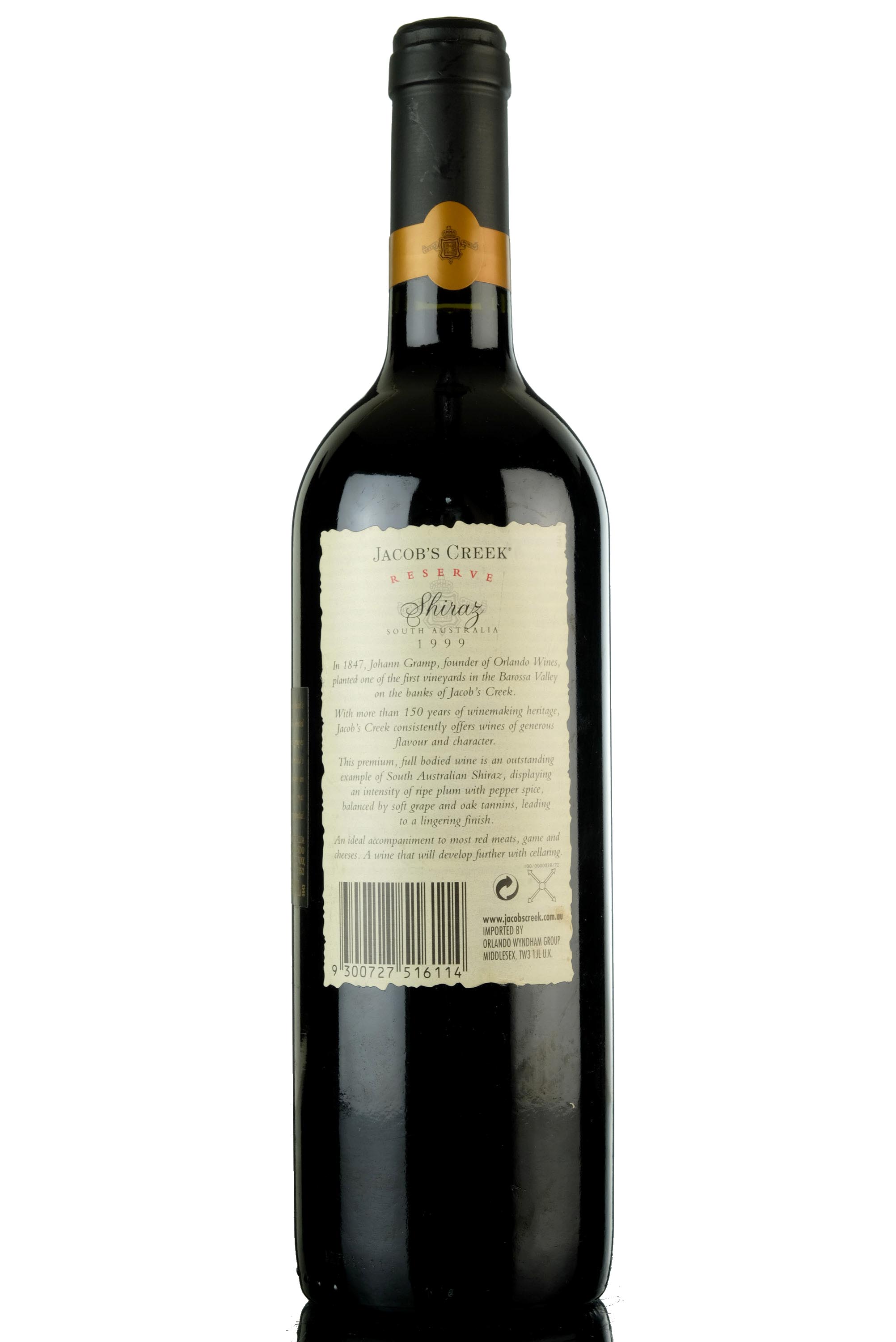 Jacobs Creek Shiraz 1999 Reserve