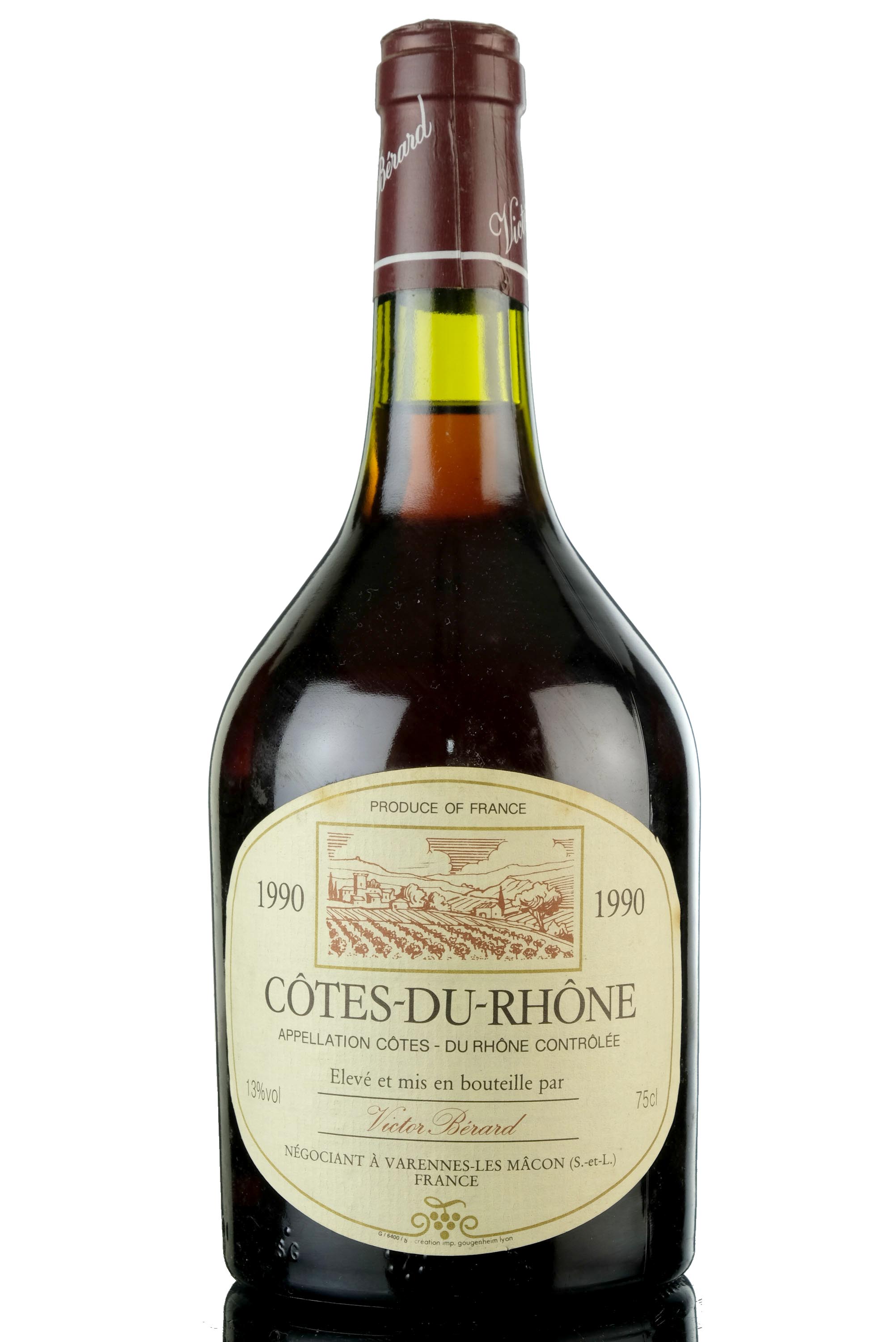Victor Berard Cotes Du Rhone 1990 Wine