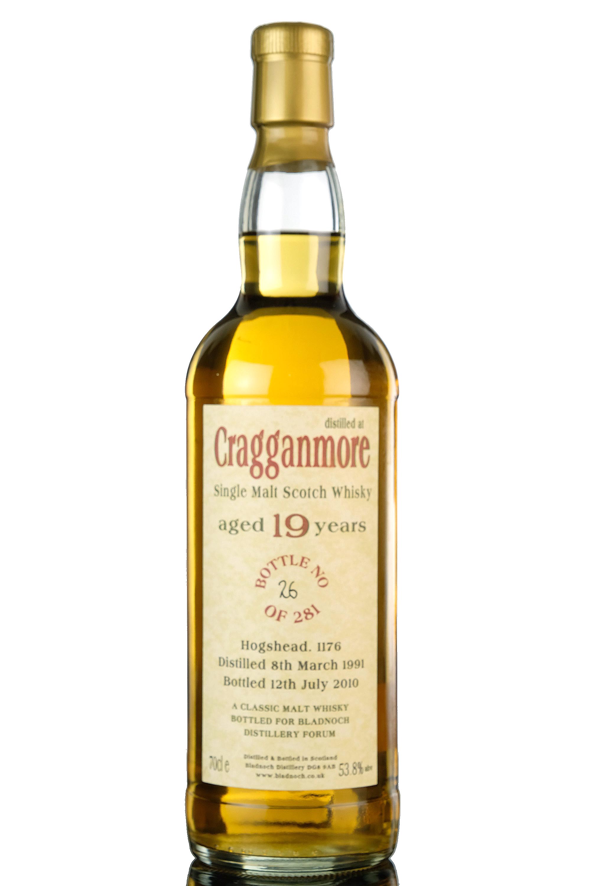Cragganmore 1991 - 2010 19 Bladnoch Forum Single Cask 1176
