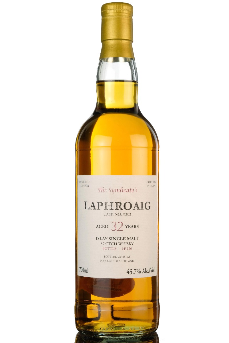 Laphroaig 1988-2020 - 32 Year Old - The Syndicate - 126 Bottles