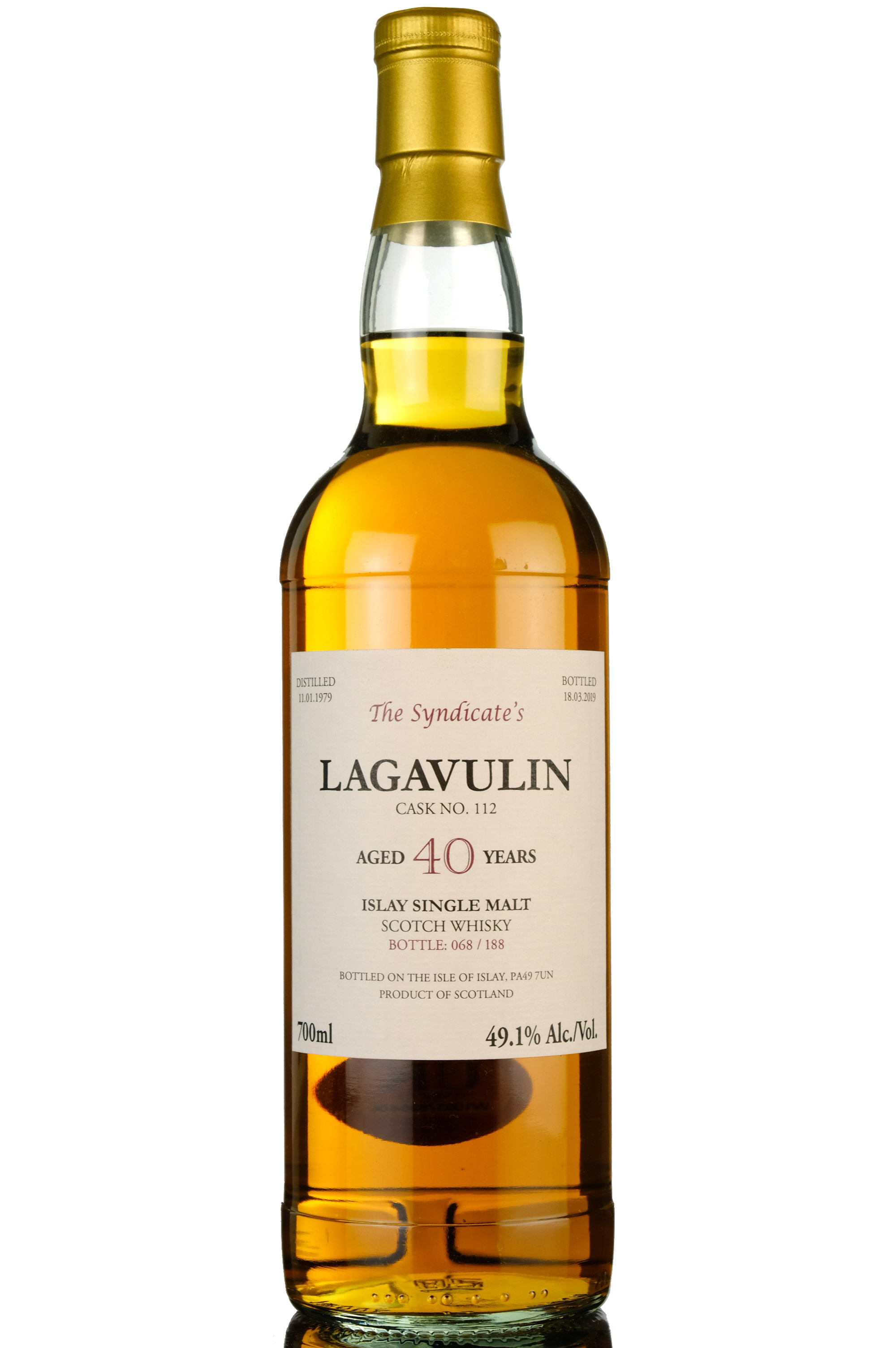 Lagavulin 1979-2019 - 40 Year Old - The Syndicate - 188 Bottles