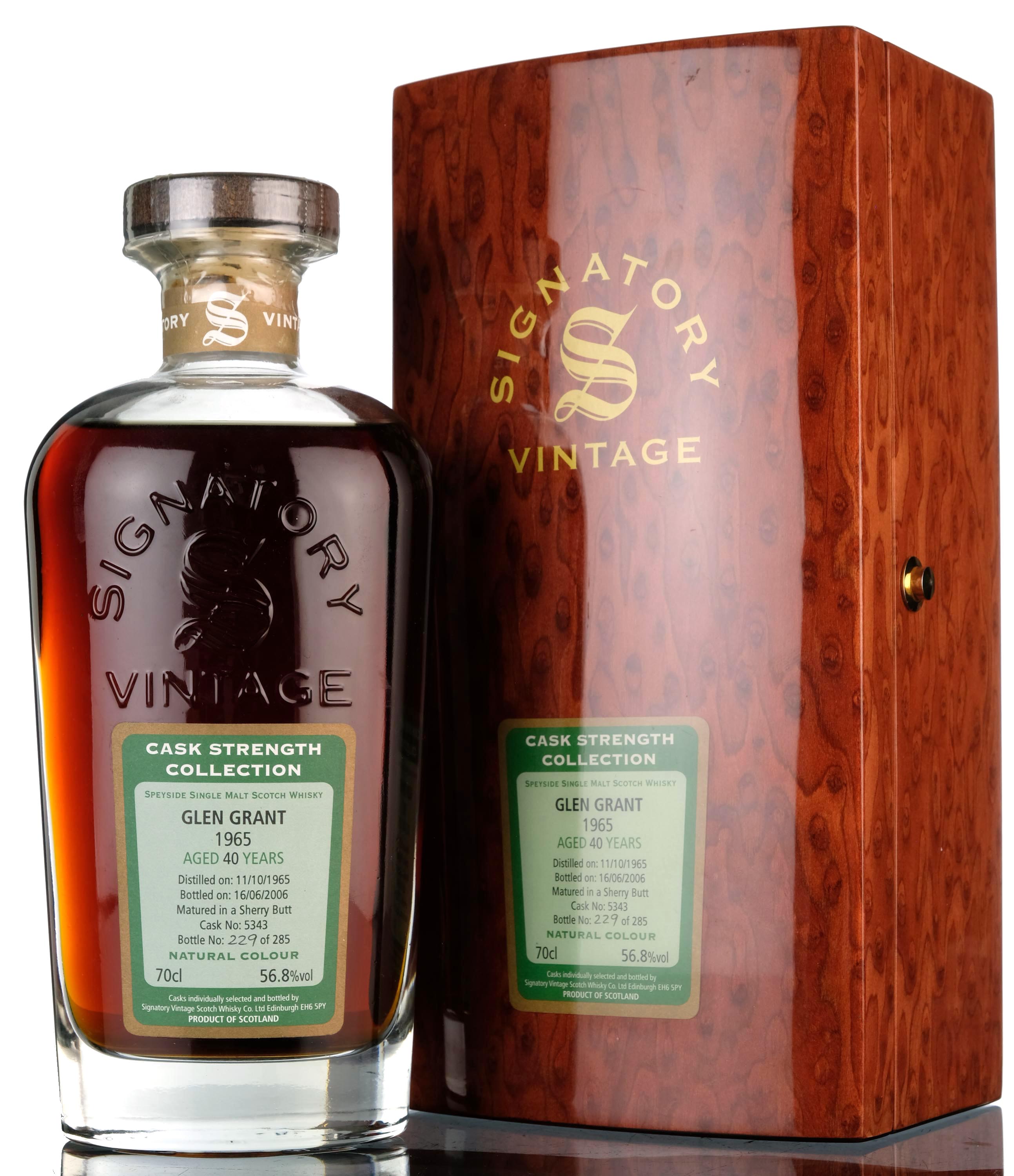 Glen Grant 1965 - 2006 40 Signatory Vintage Single Cask 5343