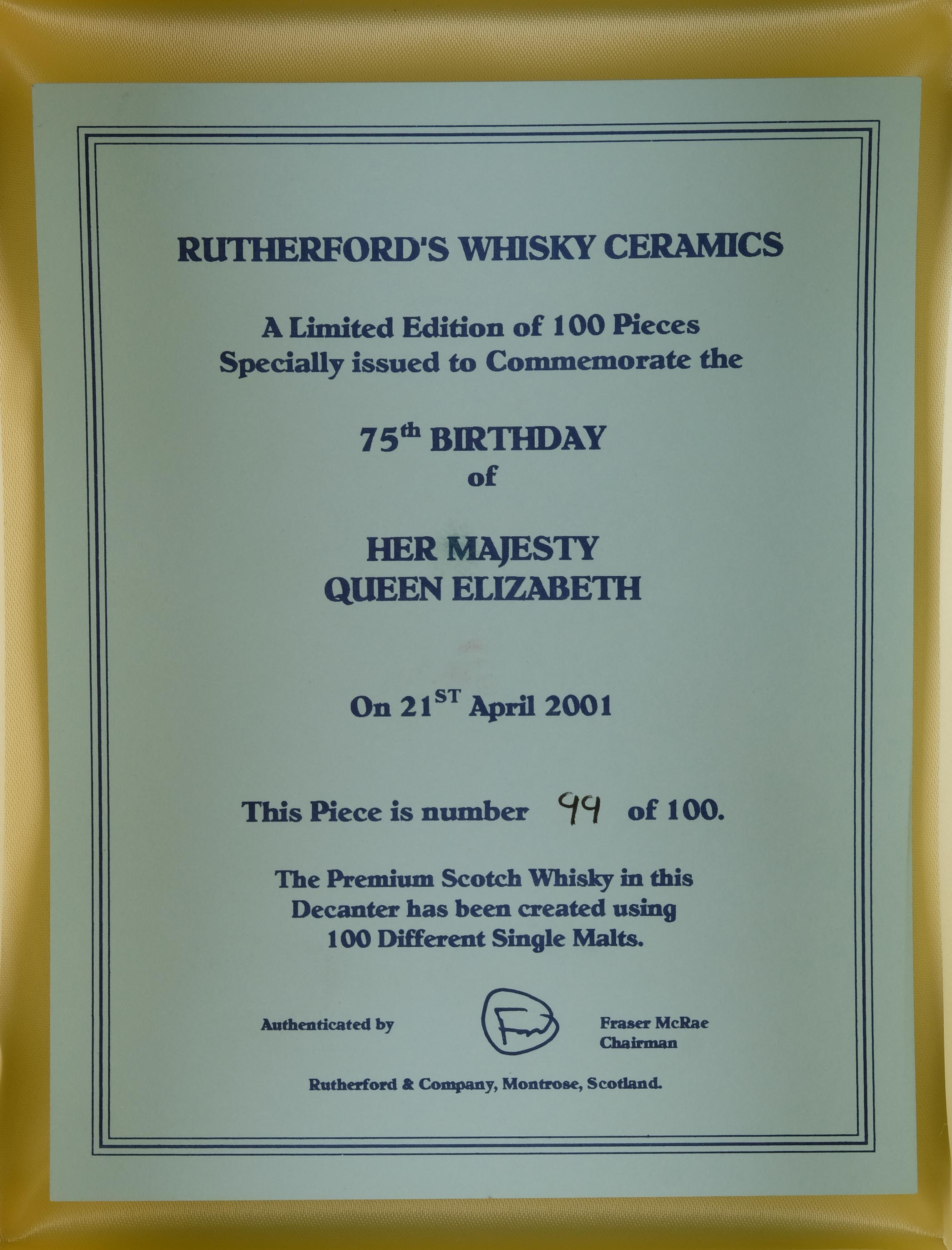 To Celebrate The 75th Birthday Of Queen Elizabeth
