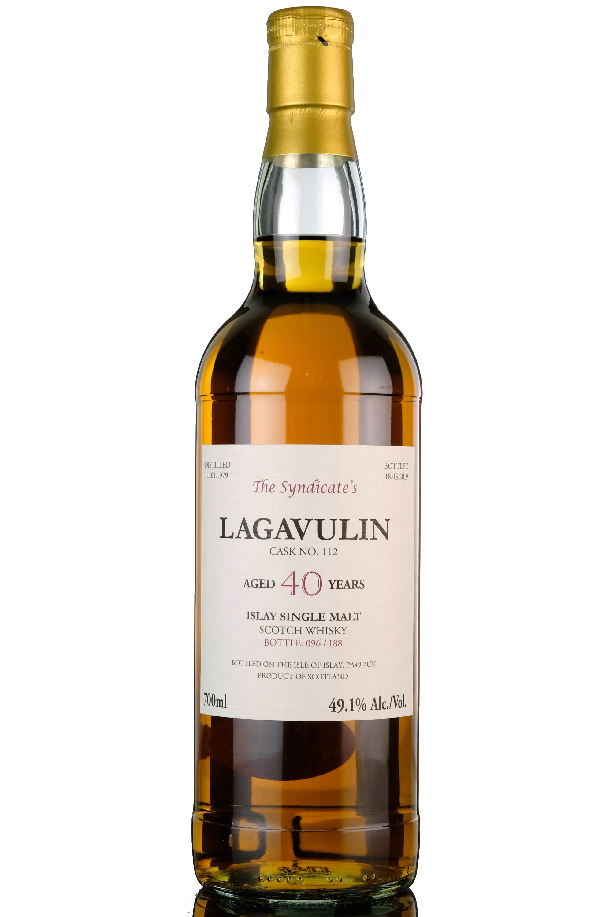 Lagavulin 1979-2019 - 40 Year Old - The Syndicate - 188 Bottles