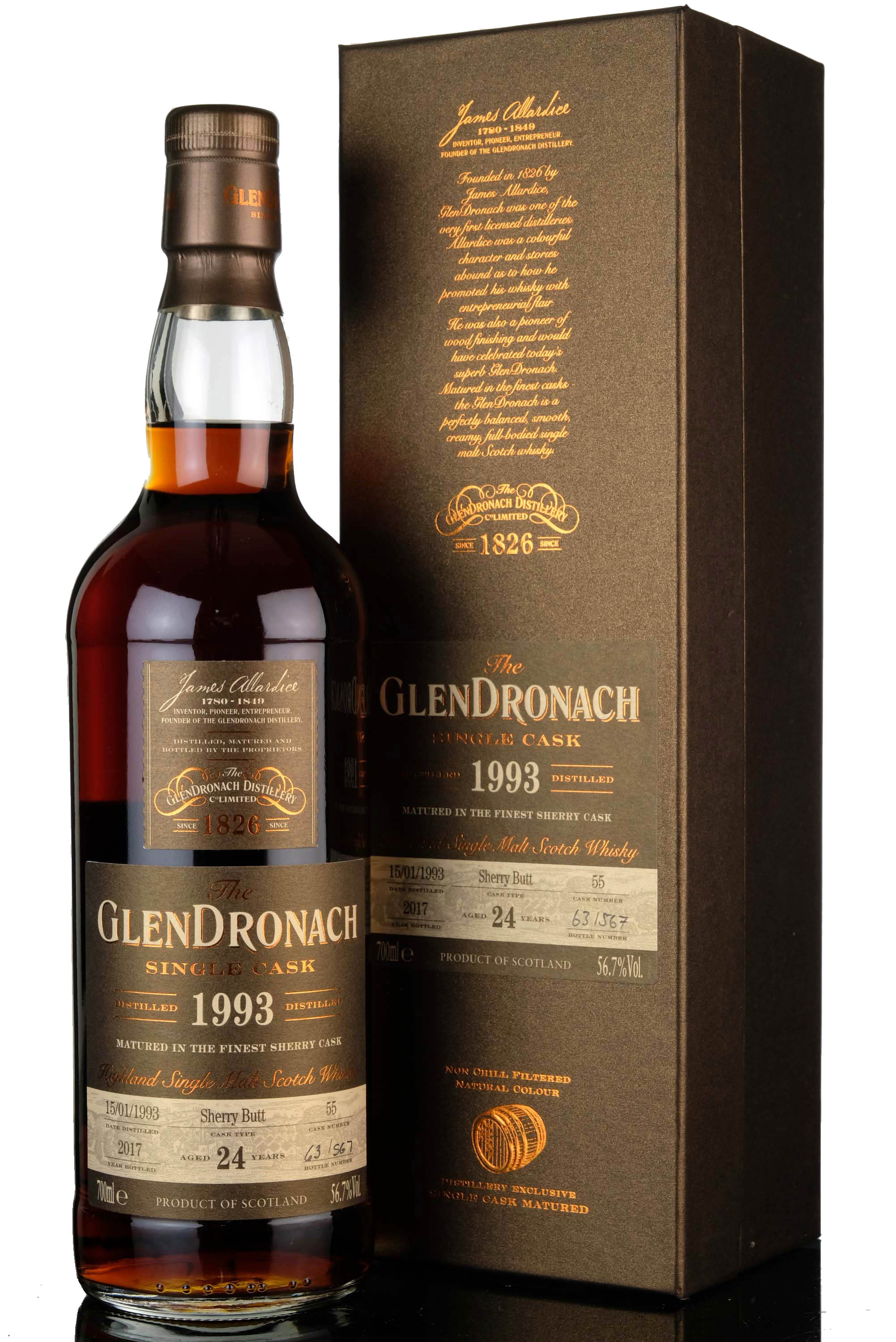 Glendronach 1993-2017 - 24 Year Old - Single Cask 55 - Batch 16