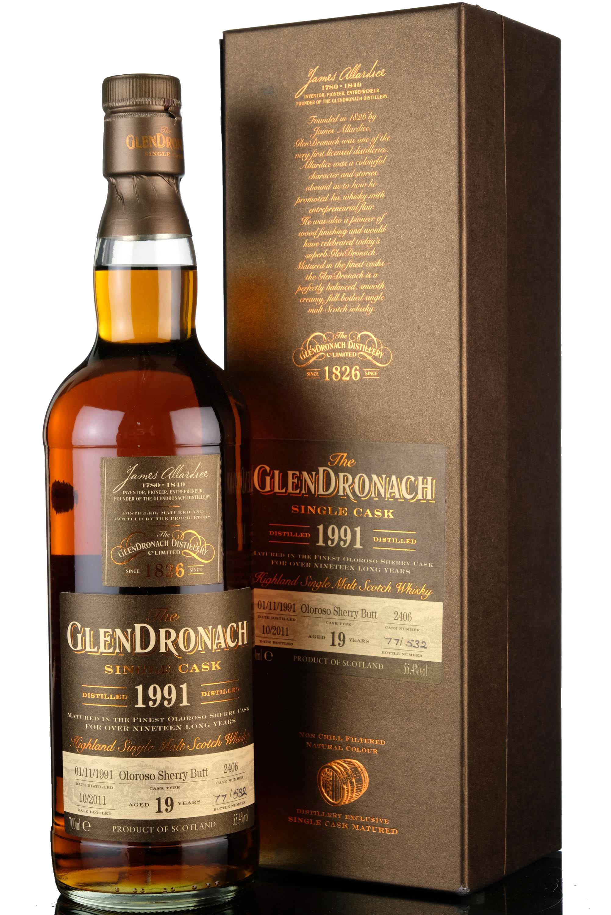 Glendronach 1991 - 2011 19 Single Cask 2406 Batch 5