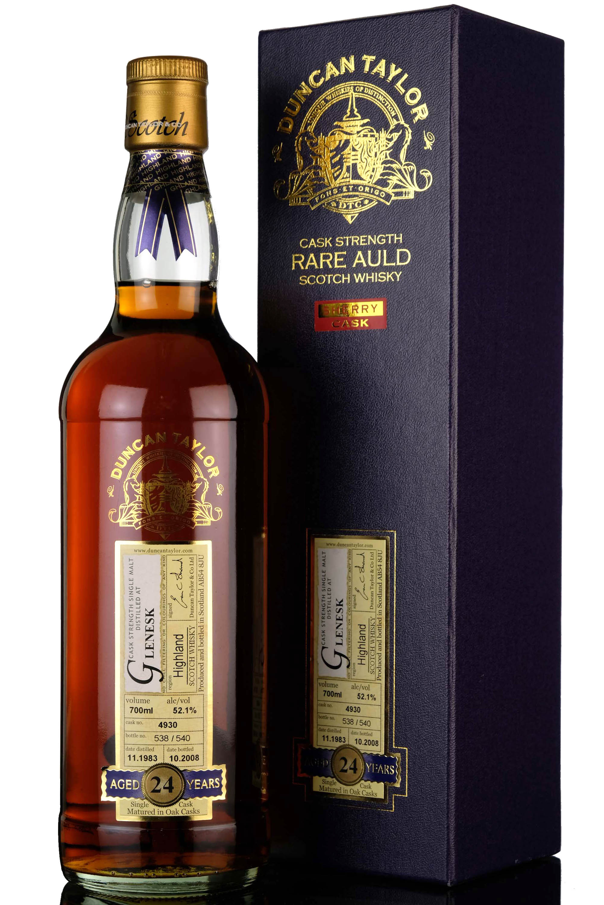 Glenesk 1983-2008 - 24 Year Old - Duncan Taylor - Rare Auld