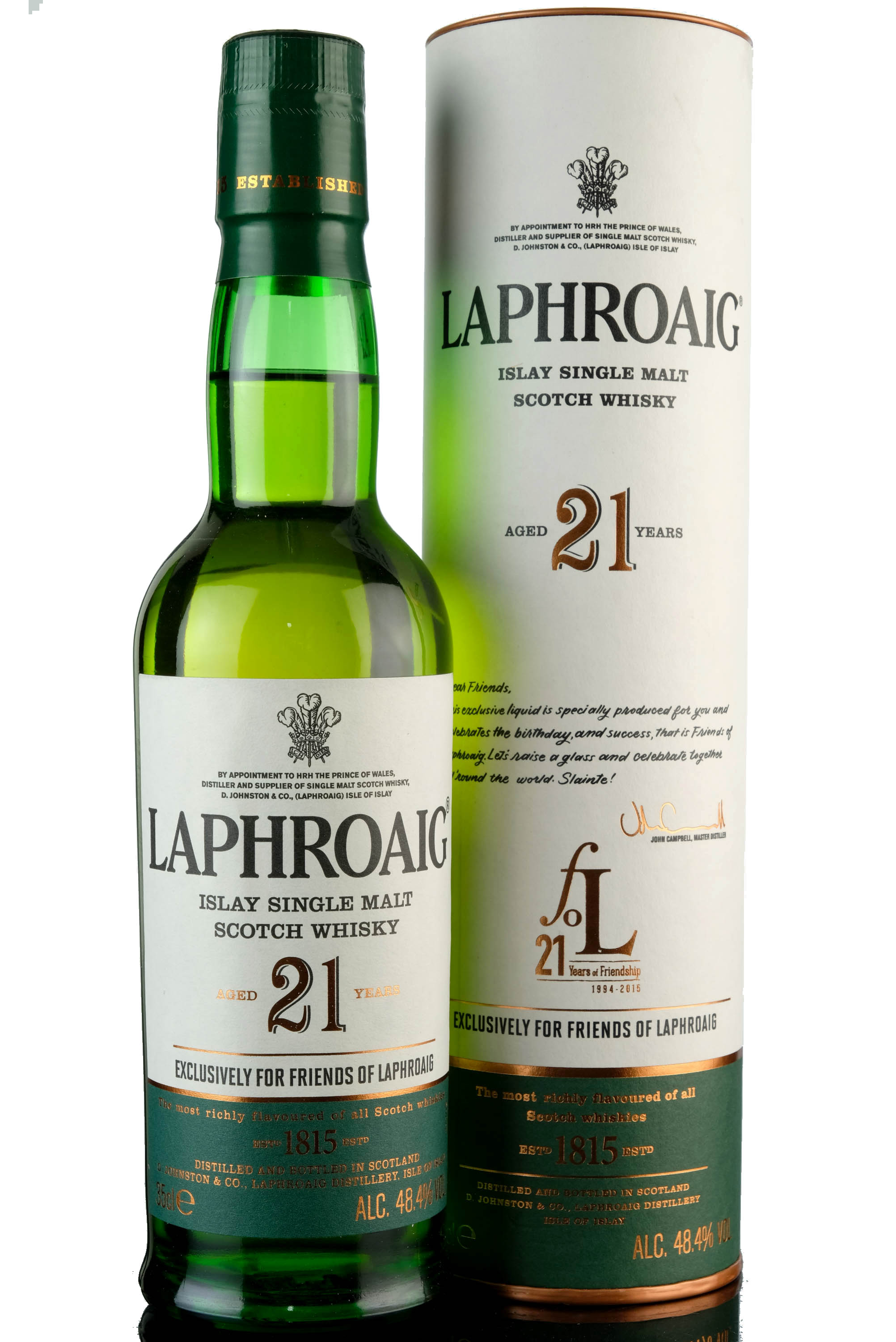 Laphroaig 21 Year Old - Half Bottle