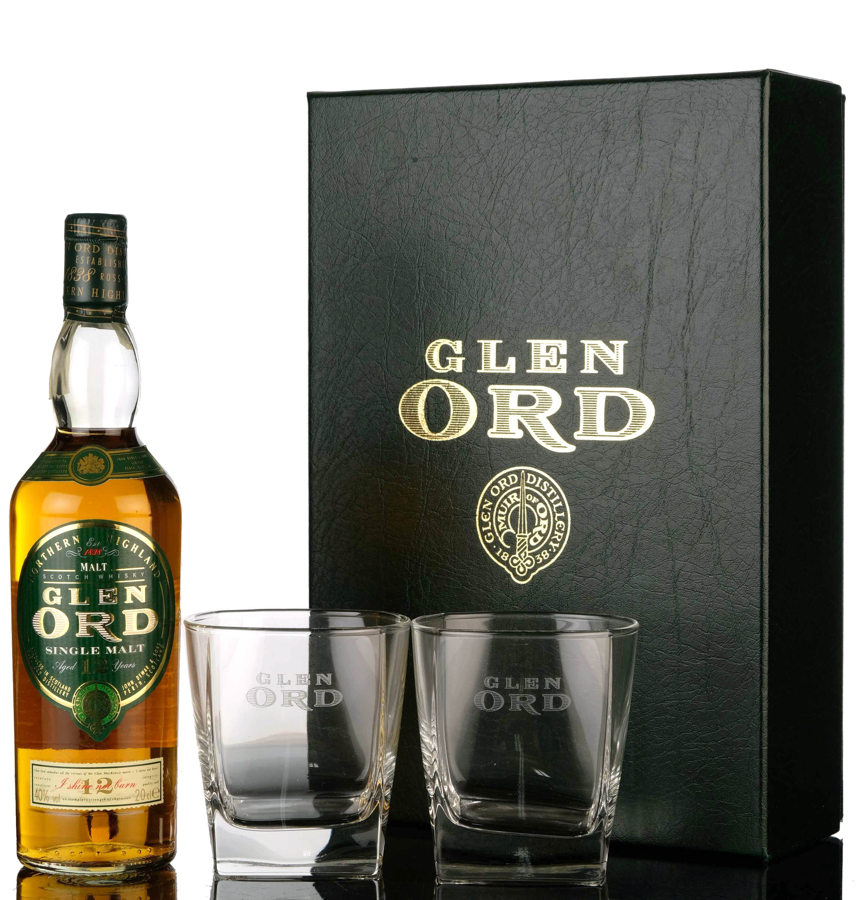 Glen Ord 12 Year Old - Circa 2000 - Quarter Bottle - Presentation Set