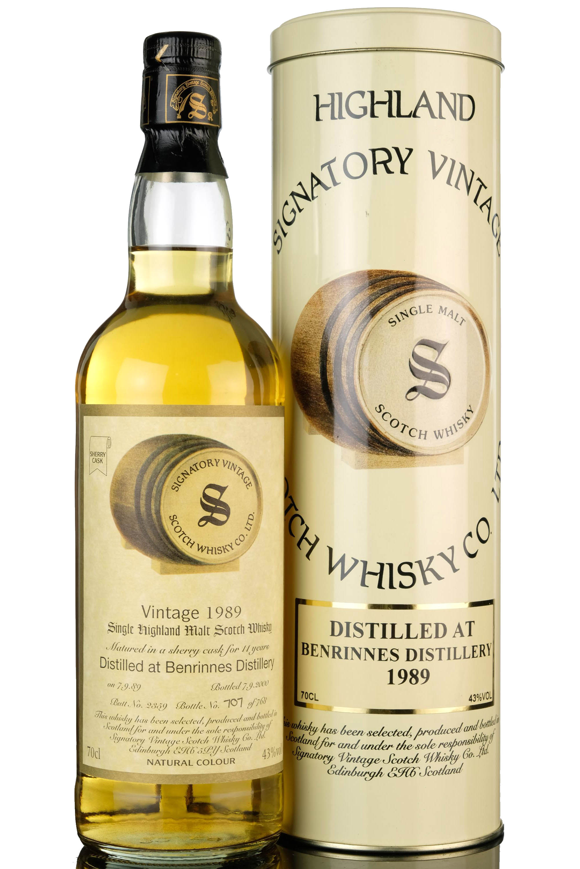 Benrinnes 1989-2000 - 11 Year Old - Signatory Vintage