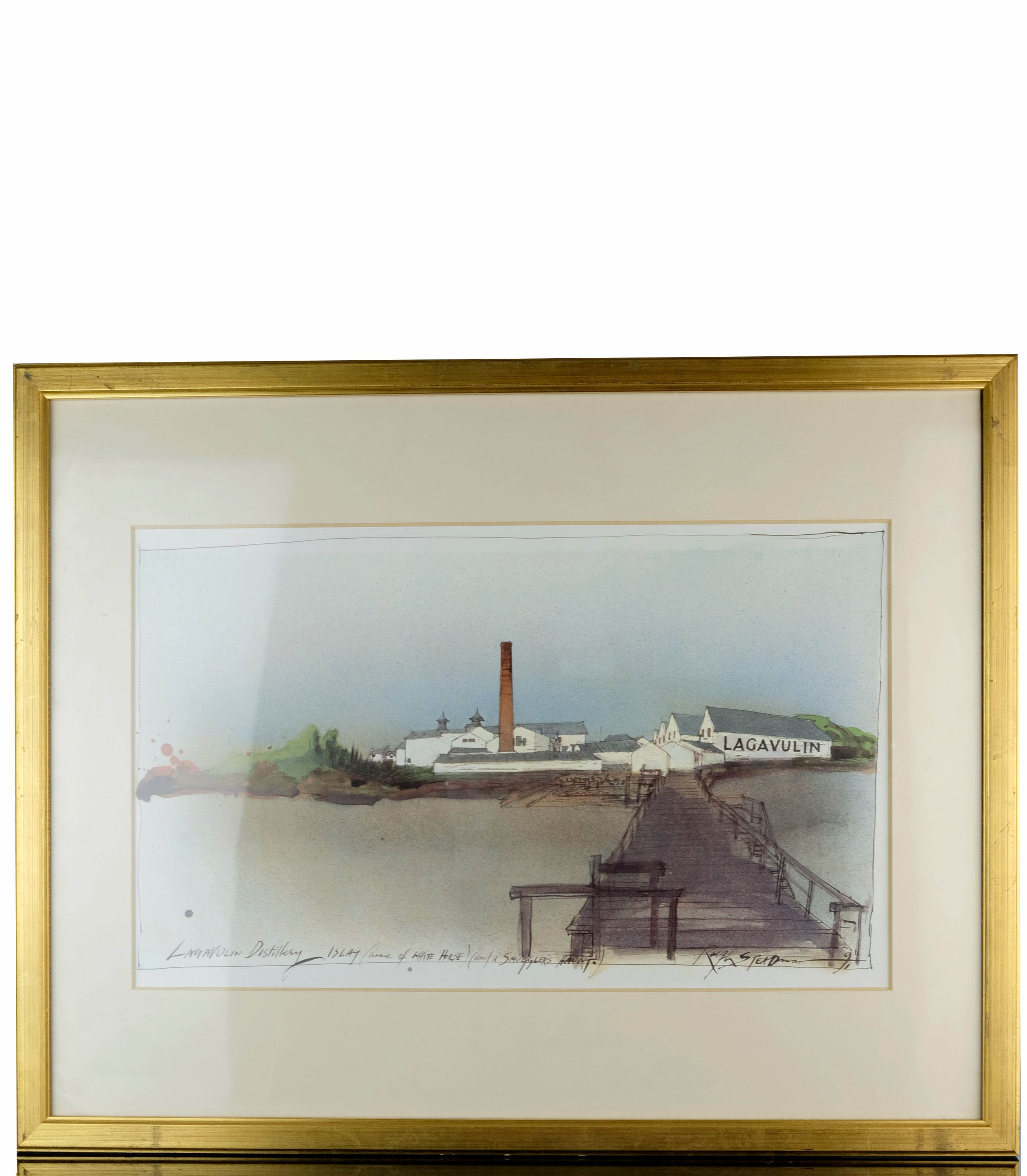 Lagavulin Distillery Ralph Steadman Print