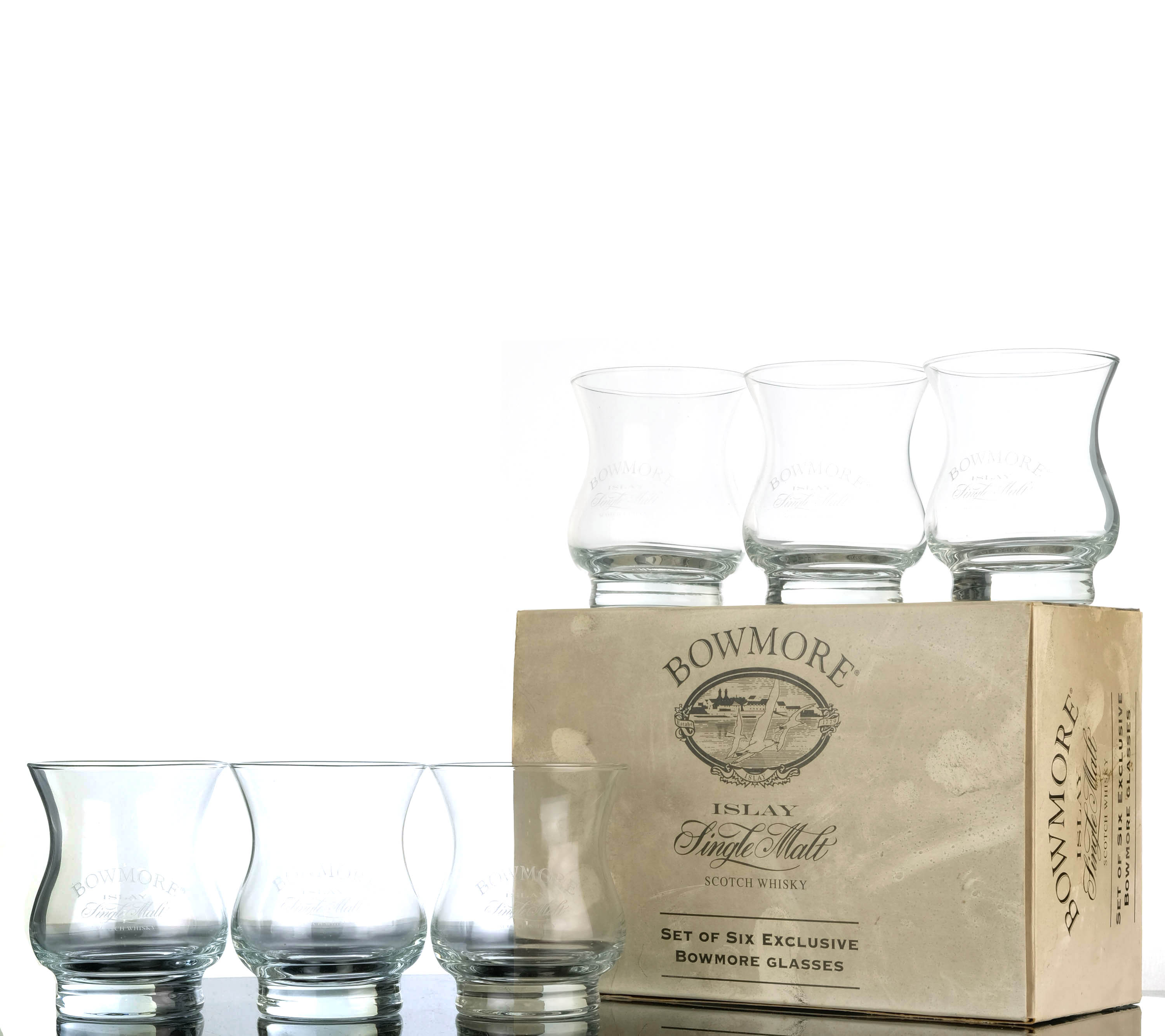 6 x Branded Bowmore Glasses