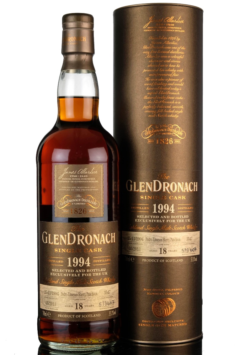 Glendronach 1994 - 2013 18 Single Cask 3547 Uk Exclusive