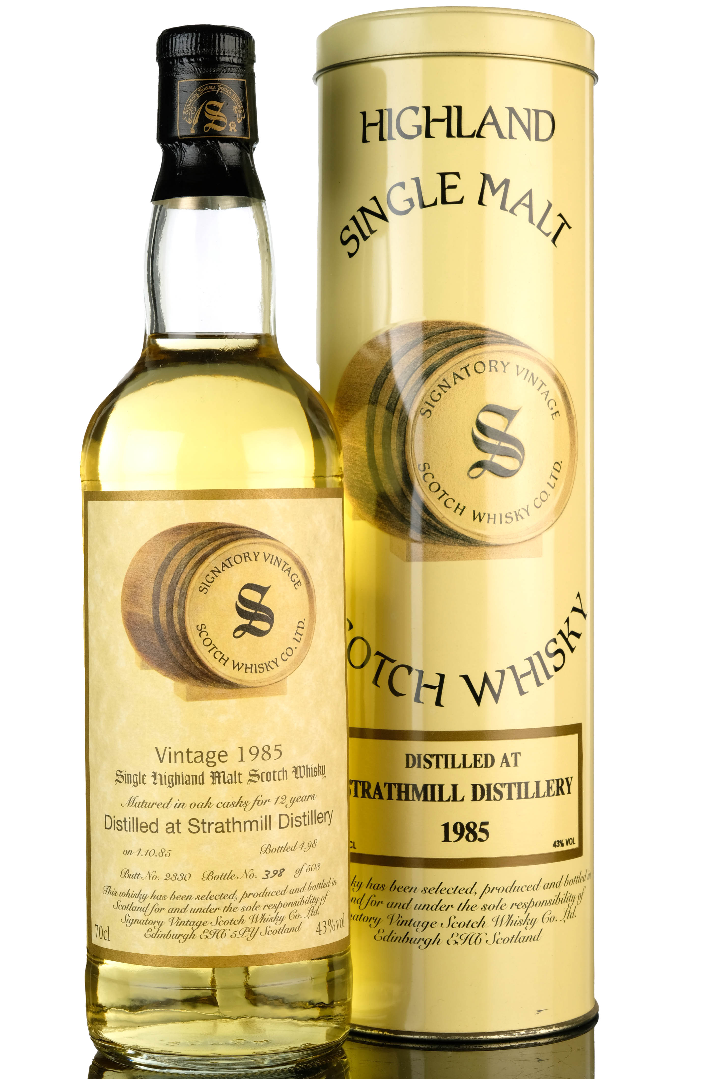 Strathmill 1985 - 1998 12 Signatory Vintage Single Cask 2330