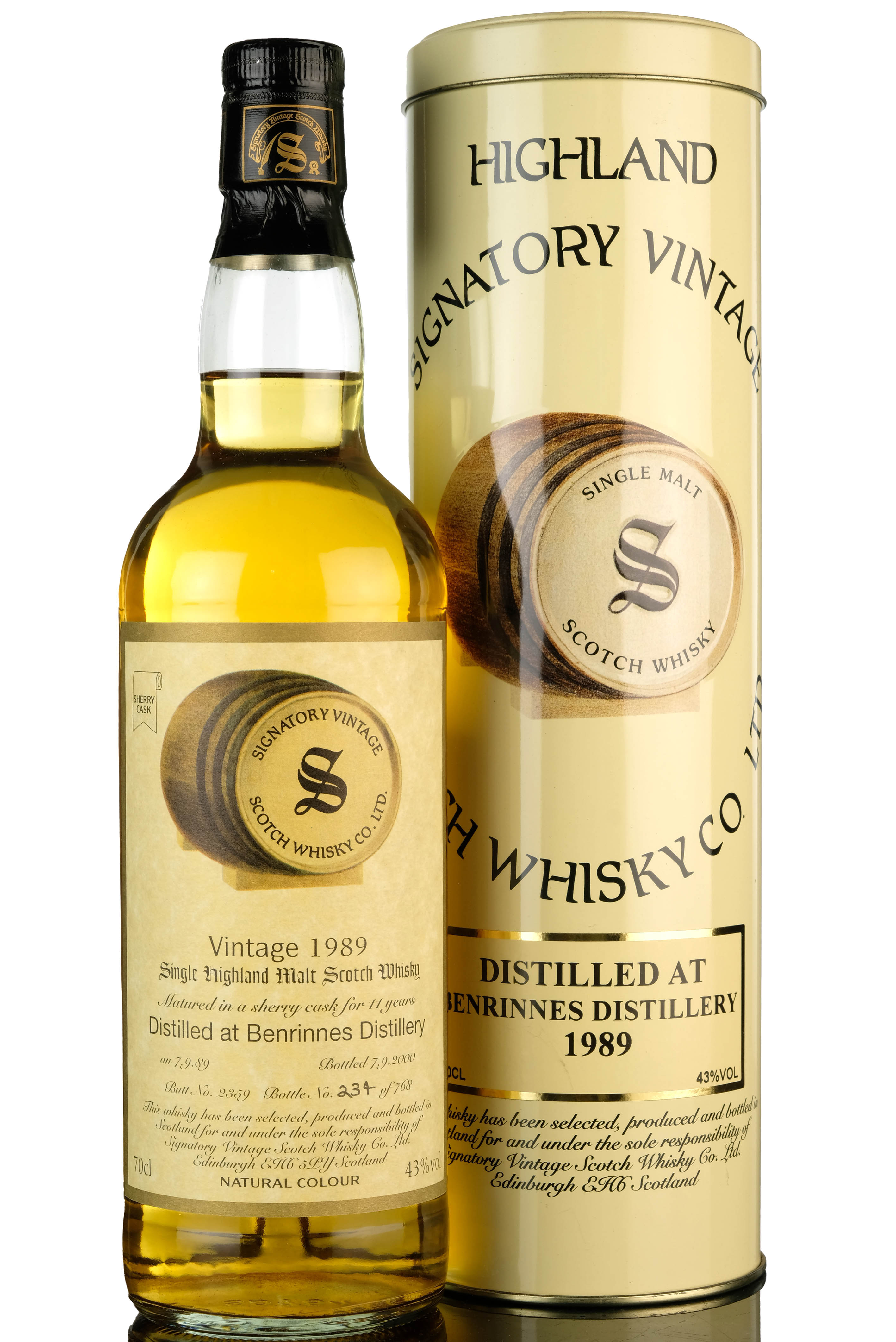 Benrinnes 1989-2000 - 11 Year Old - Signatory Vintage - Single Cask 2359