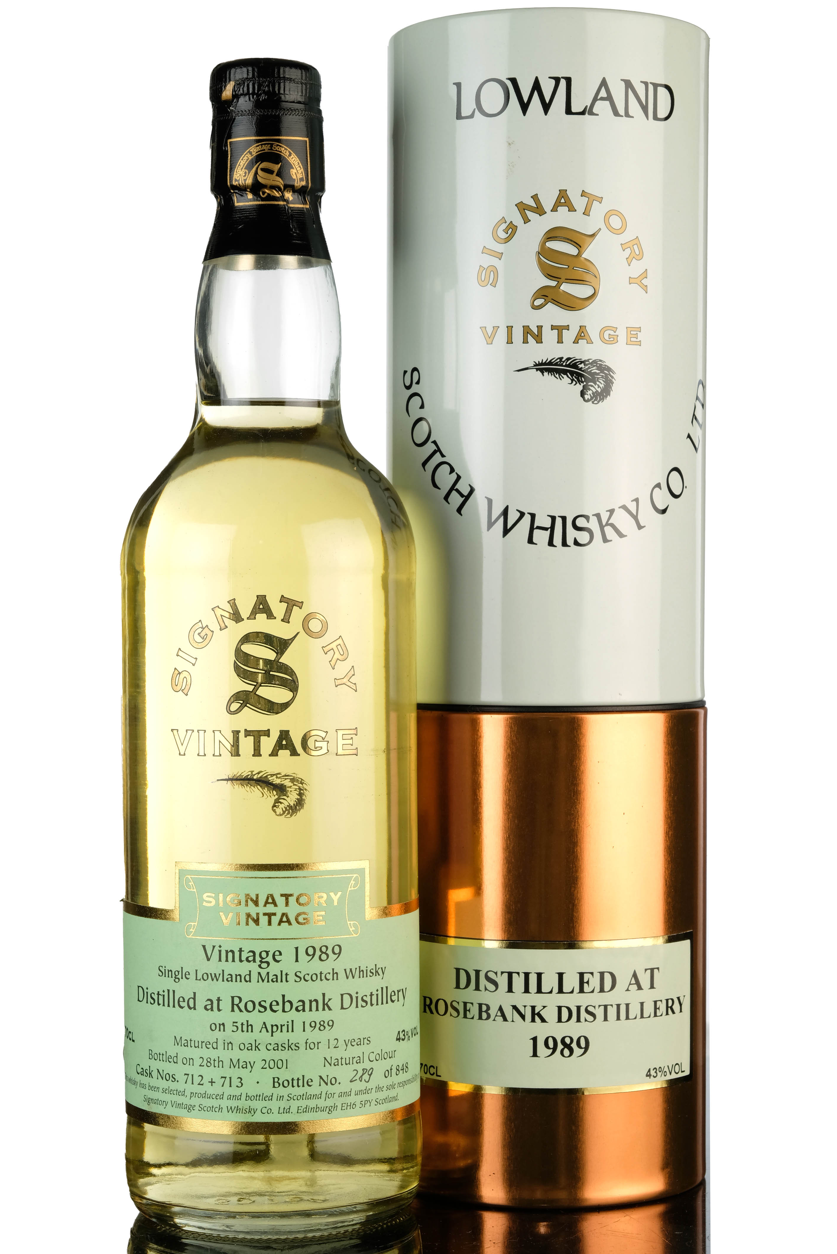 Rosebank 1989 - 2001 12 Signatory Vintage Casks 712 713