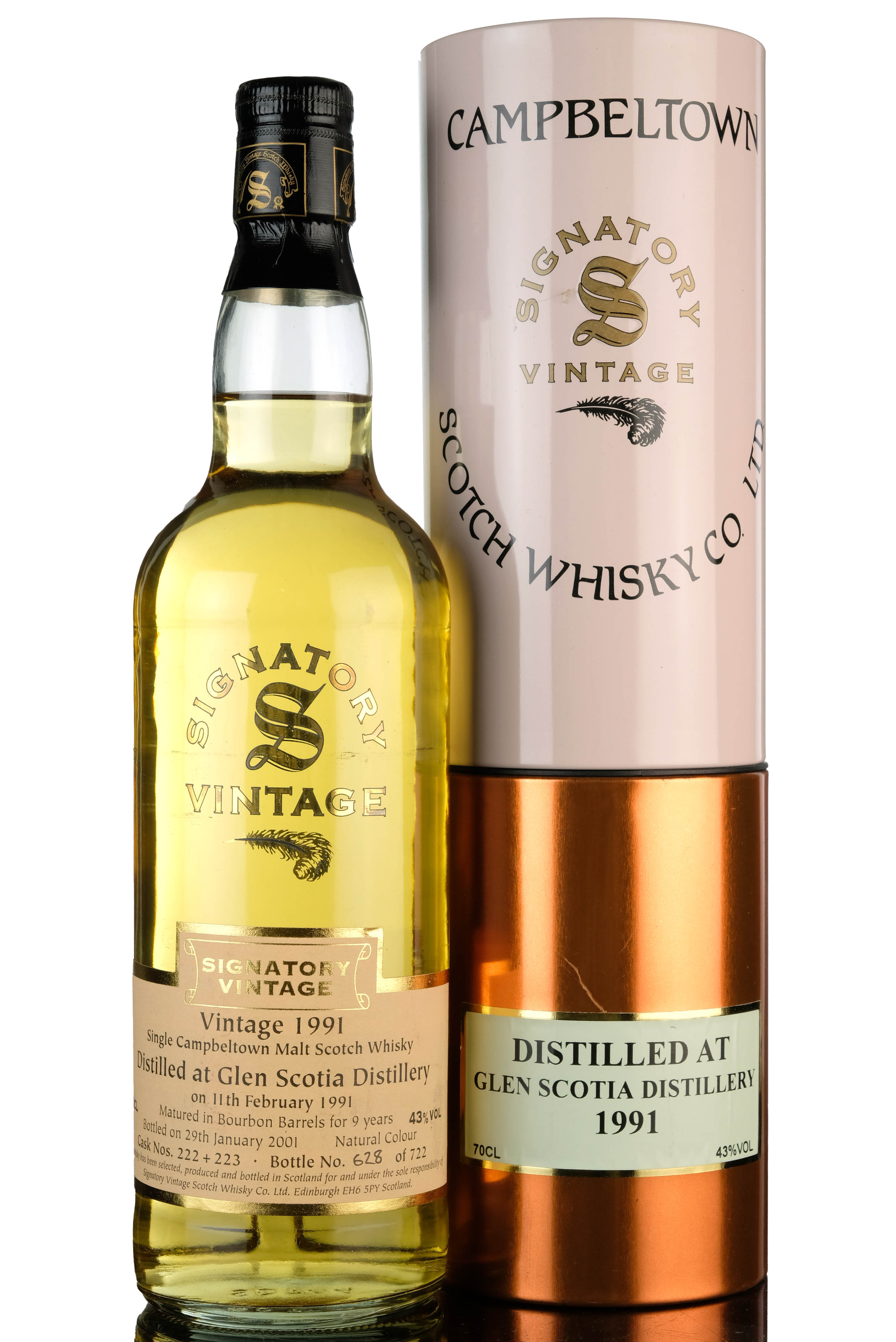 Glen Scotia 1991-2001 - 9 Year Old - Signatory Vintage - Casks 222-223