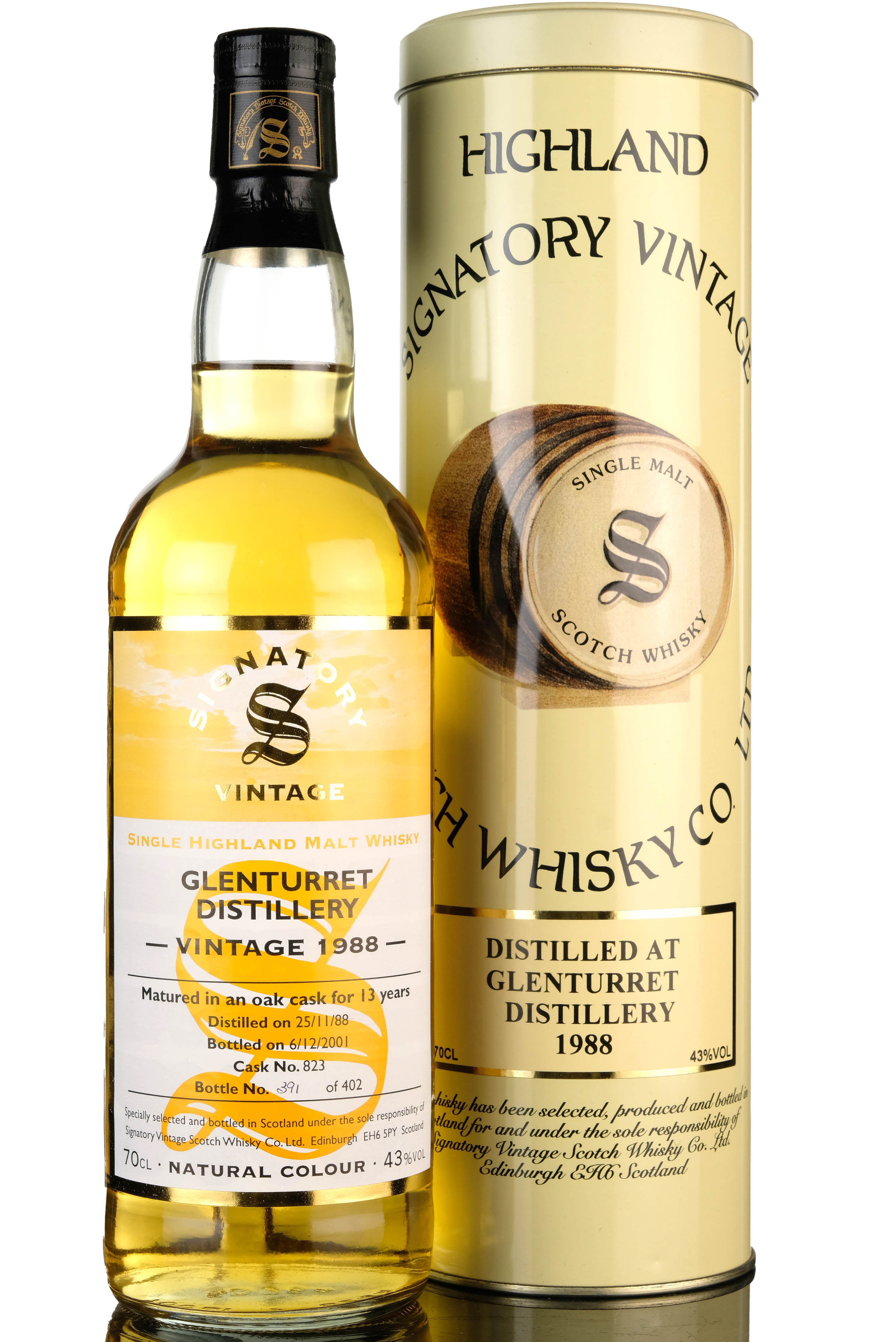 Glenturret 1988 - 2001 13 Signatory Vintage Single Cask 823