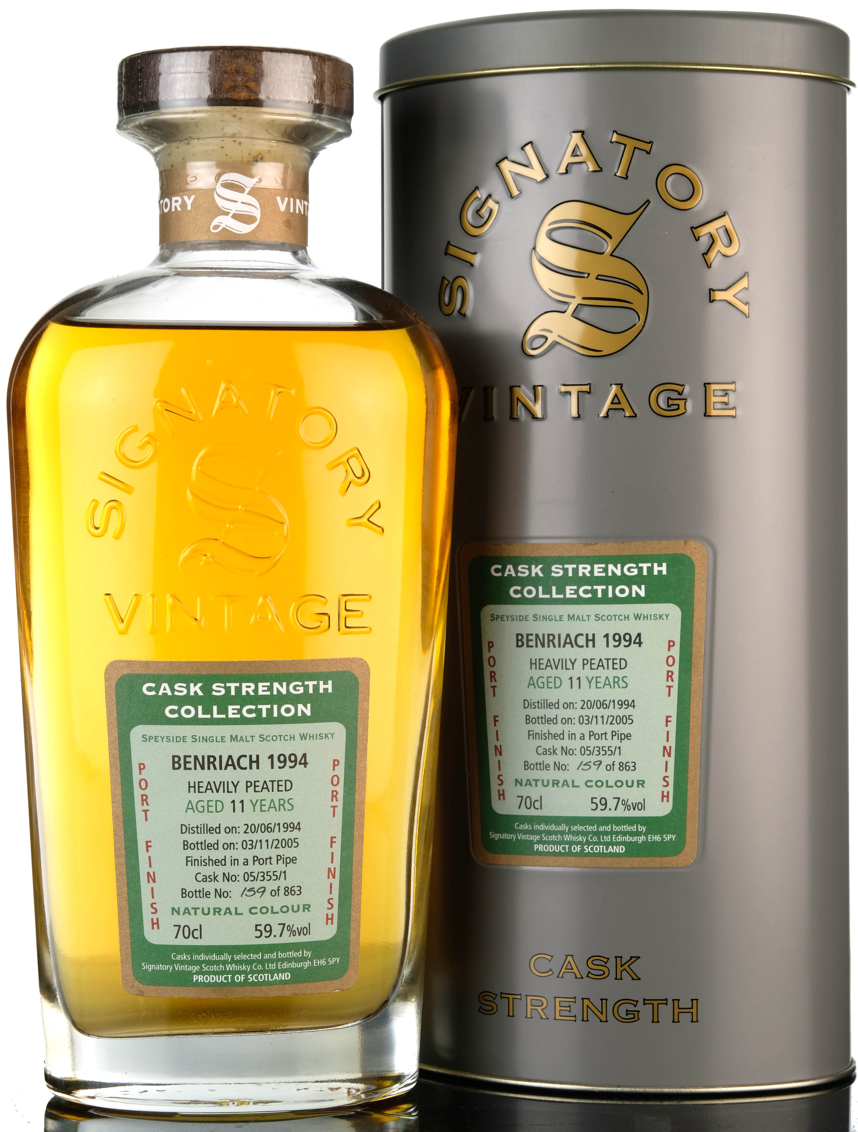 Benriach 1994 - 2005 11 Signatory Vintage Casks 053551