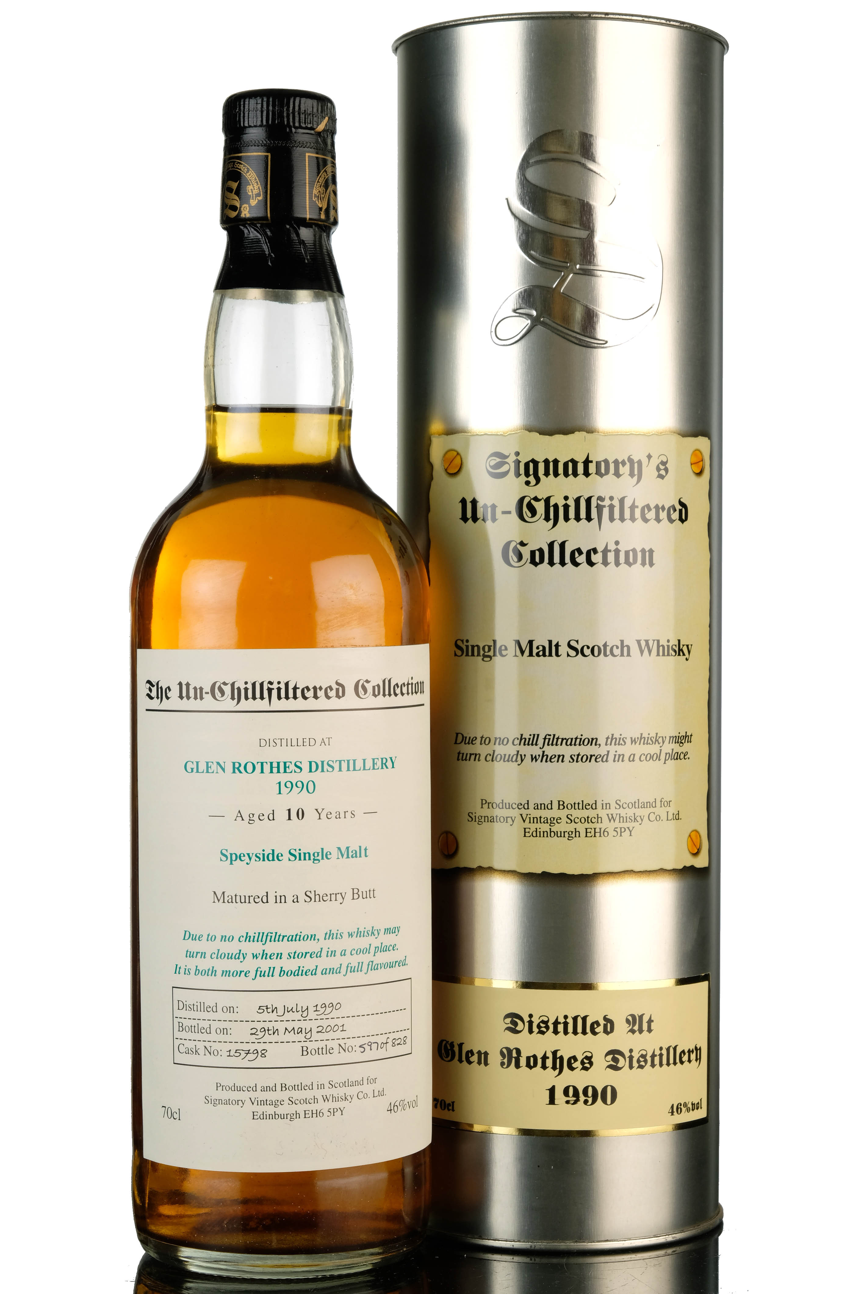 Glenrothes 1990 - 2001 - 10 Year Old - Signatory Vintage - Single Cask 15798