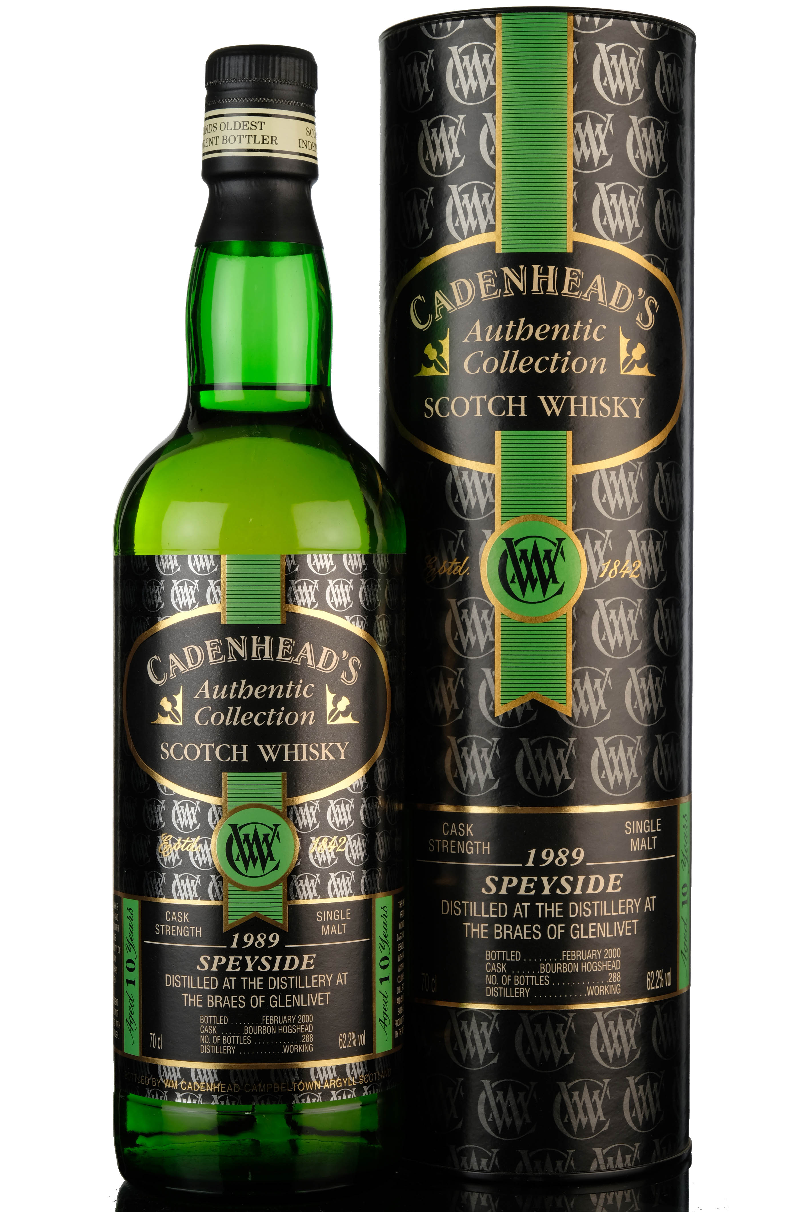 Braes Of Glenlivet 1989 - 2000 10 Cadenheads Authentic Collection