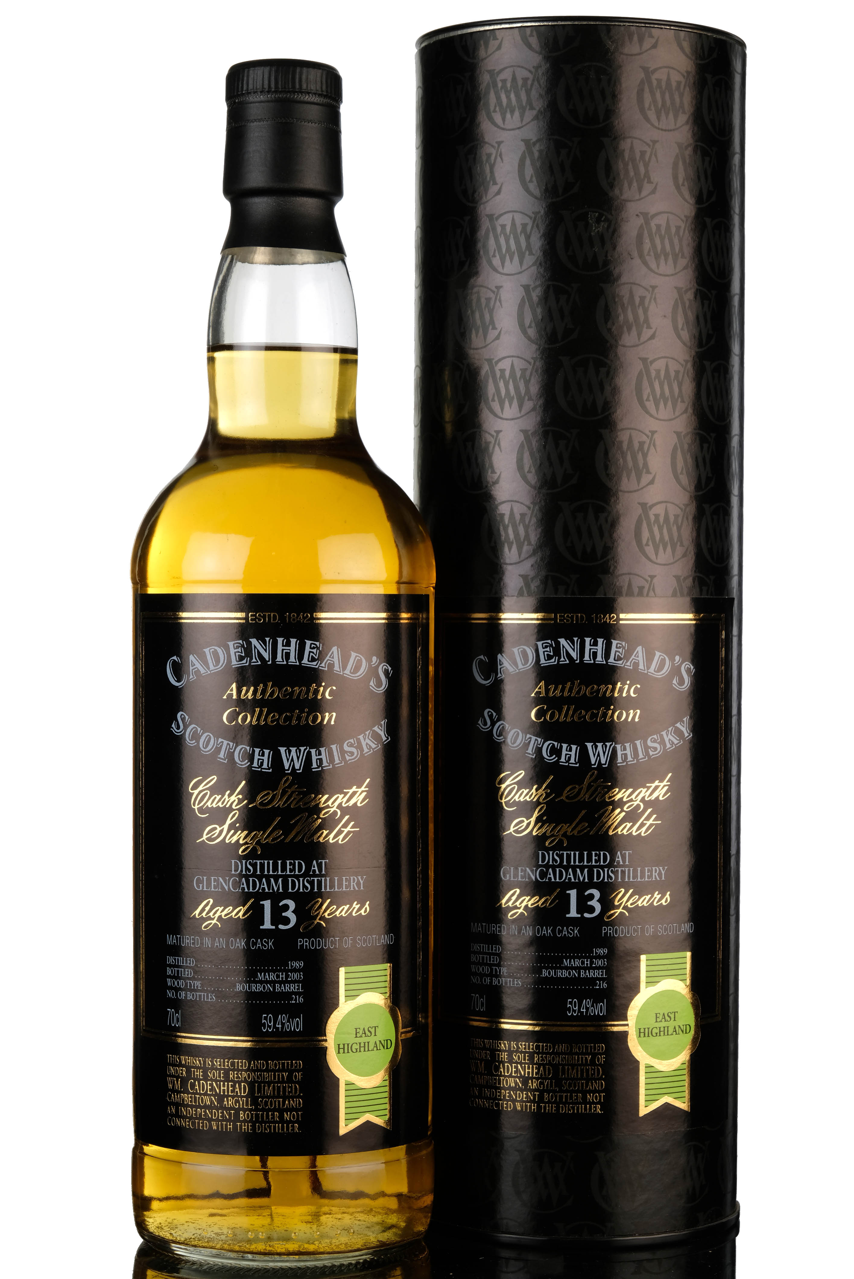 Glencadam 1989-2003 - 13 Year Old - Cadenheads Authentic Collection - Single Cask