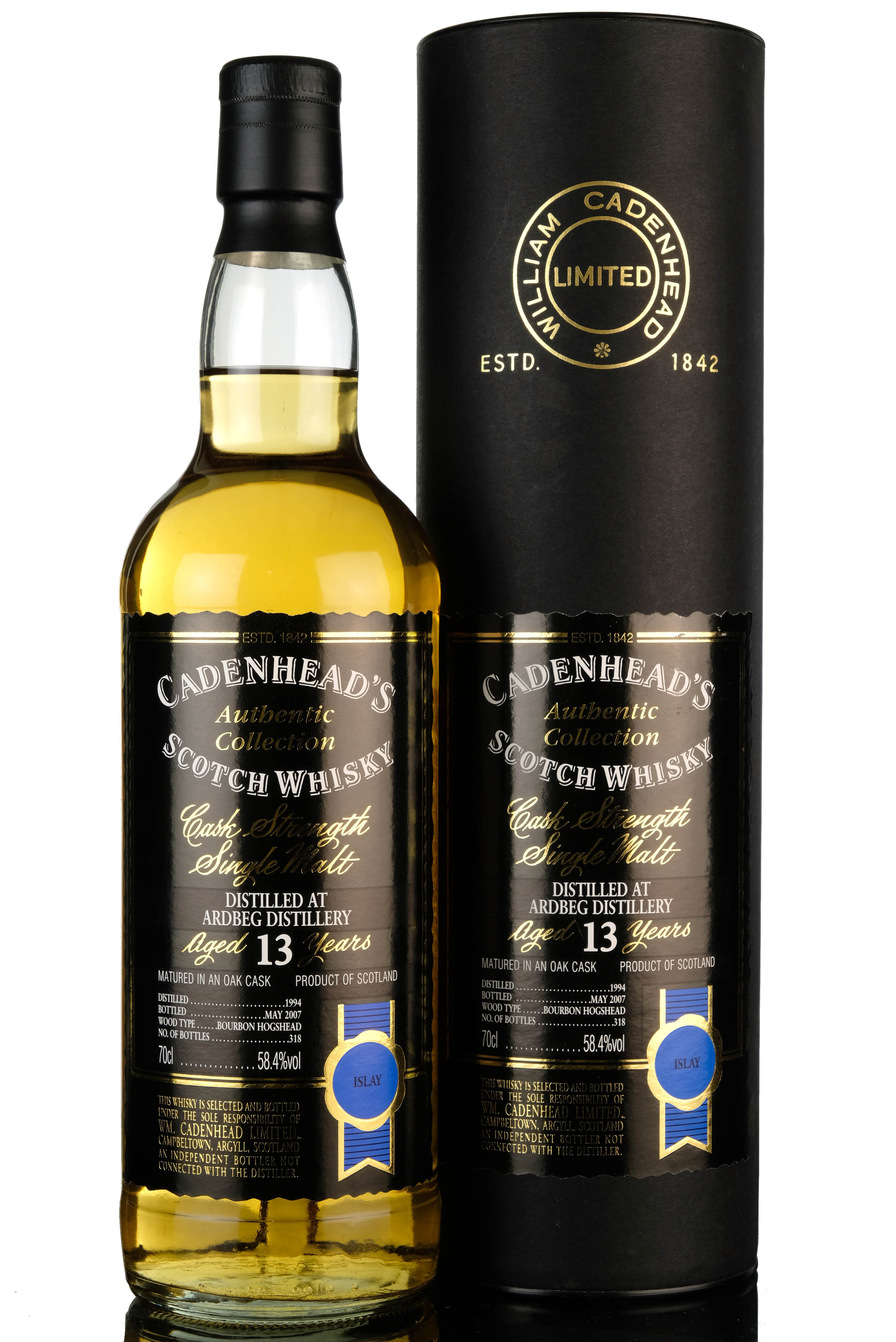 Ardbeg 1994-2007 - 13 Year Old - Cadenheads Authentic Collection
