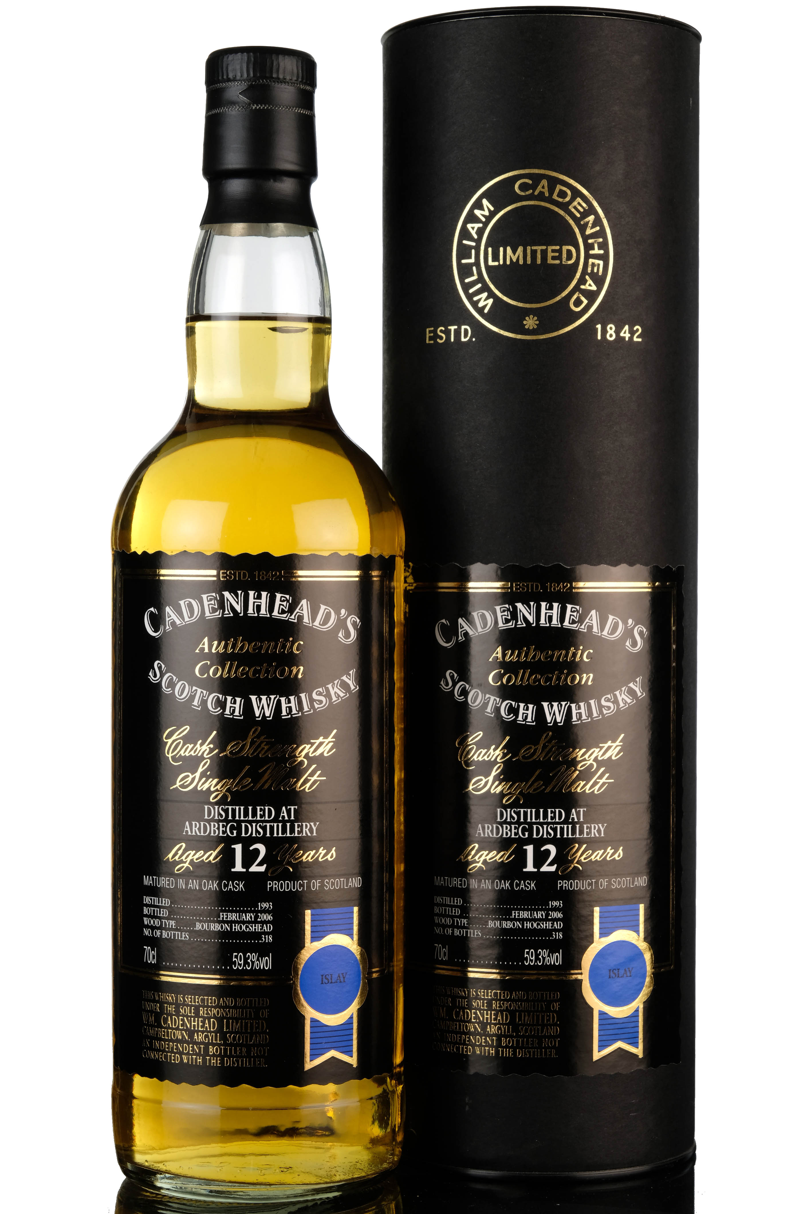 Ardbeg 1993-2006 - 12 Year Old - Cadenheads Authentic Collection